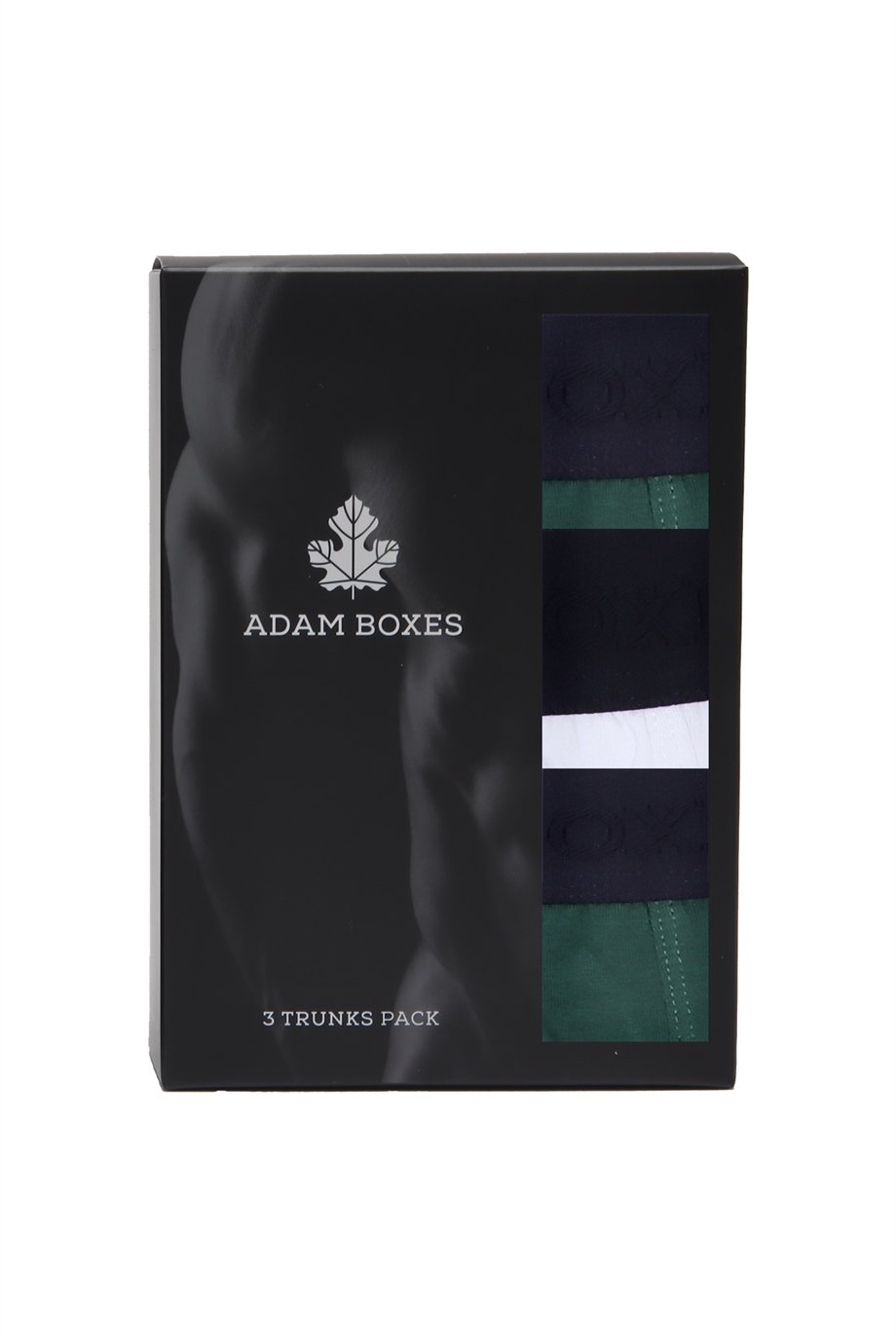 Boxer Trunk Gracia 
3'lü Paket - Koyu Yeşil, Beyaz