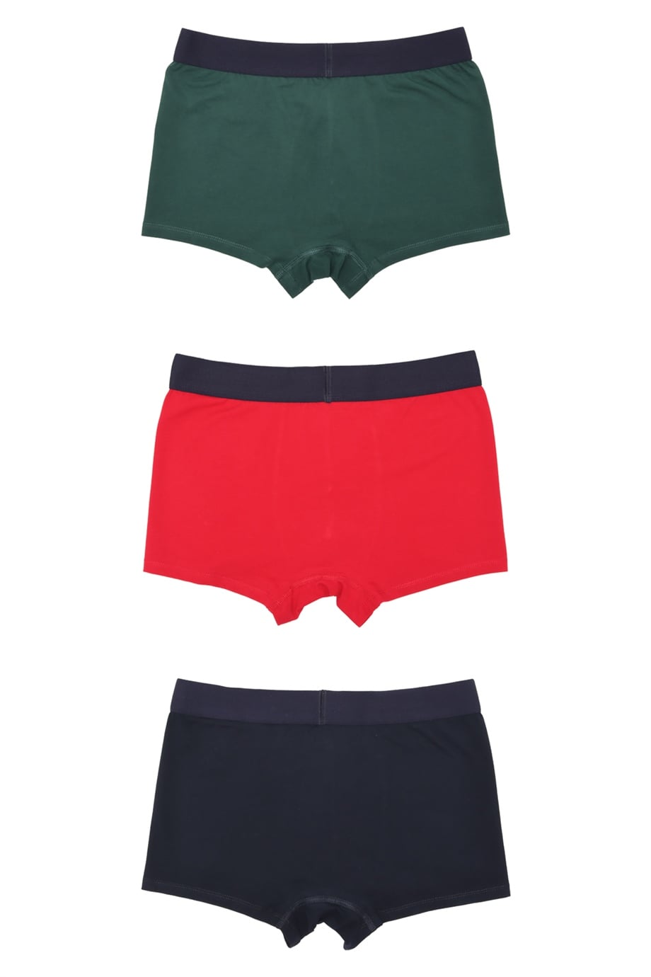 Boxer Trunk Gracia 
3'lü Paket - Lacivert, Koyu Yeşil, Kırmızı