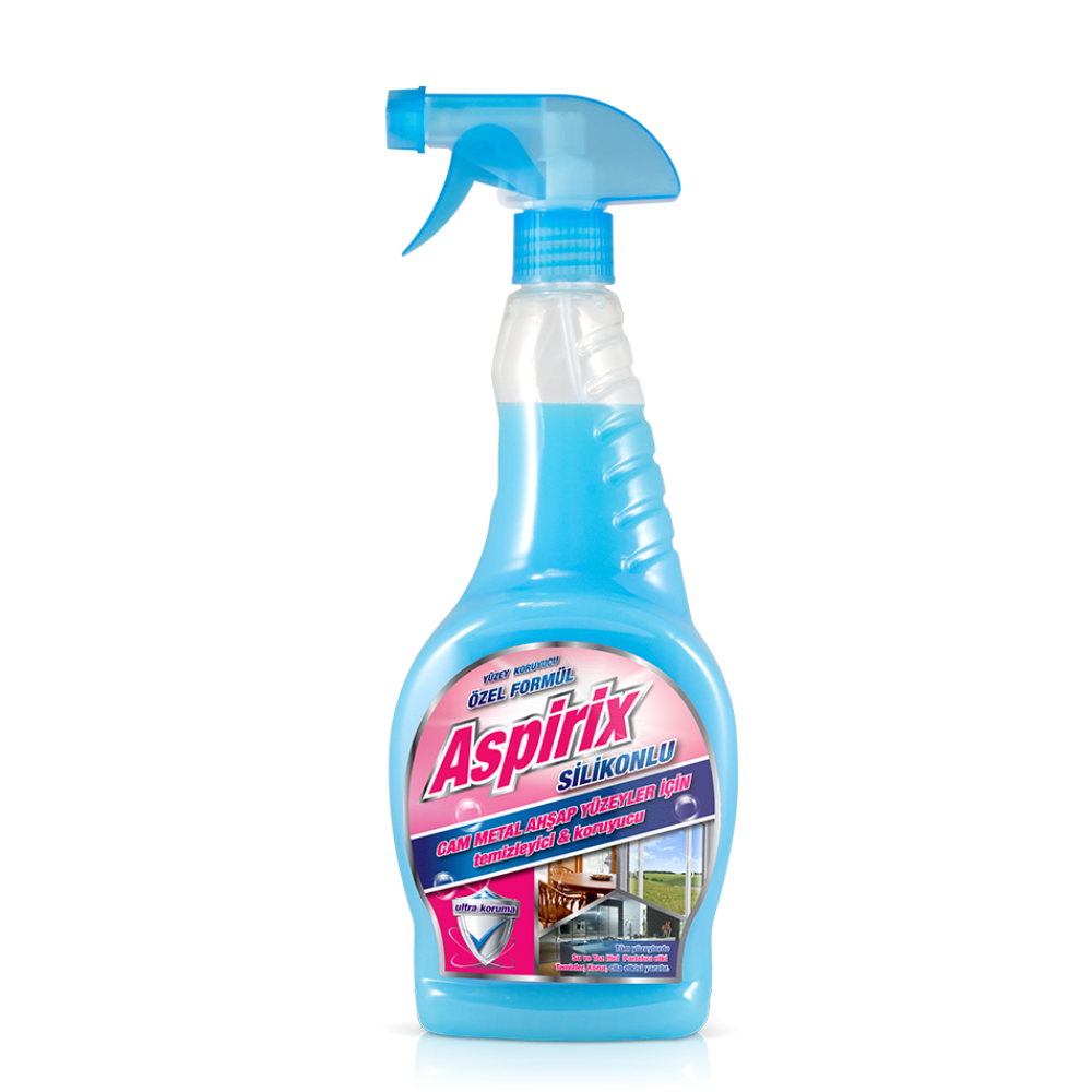 Aspirix Silikonlu Cam Metal Ahşap Yüzey Temizleyici 750 ml