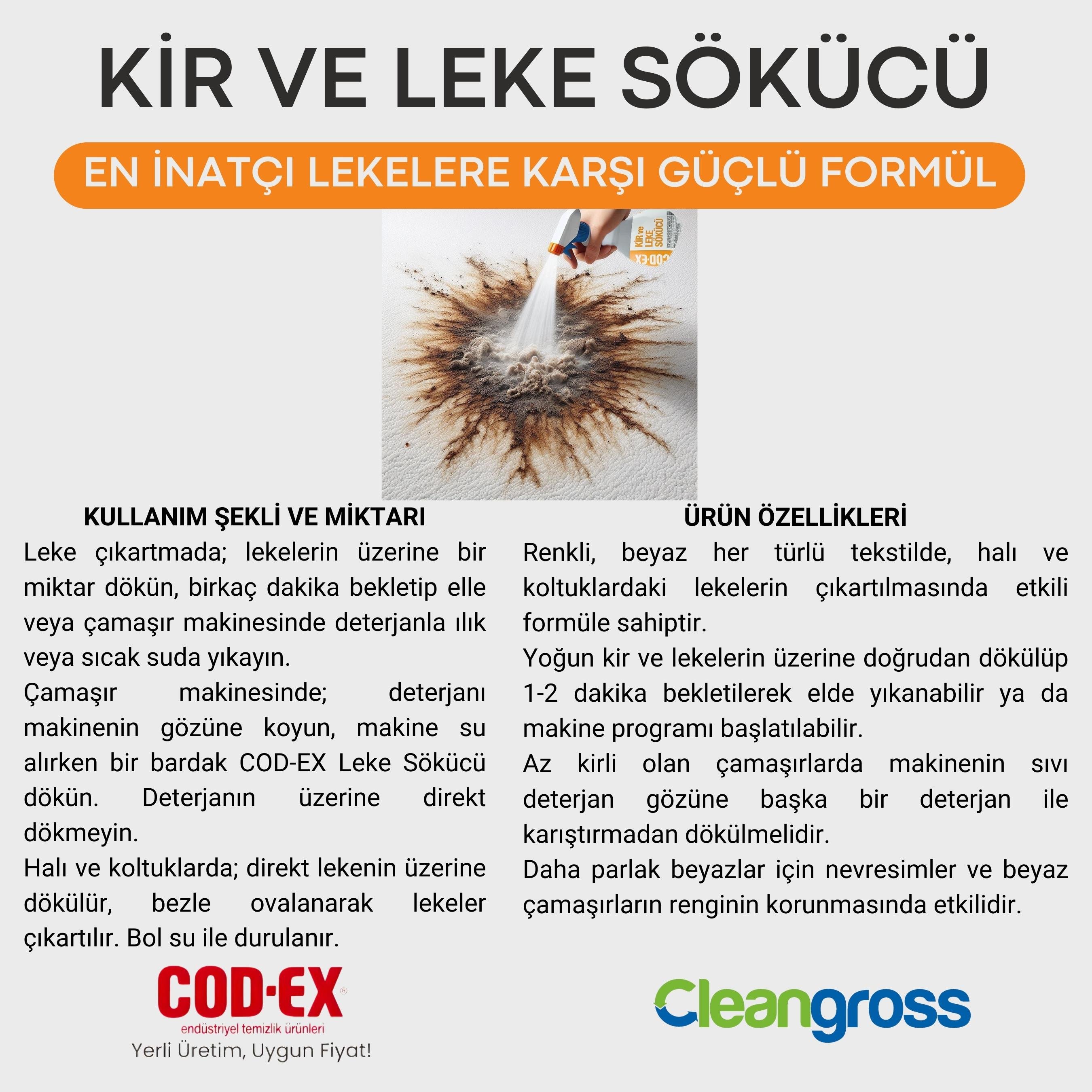 COD-EX Kir Ve Leke Sökücü 4 L