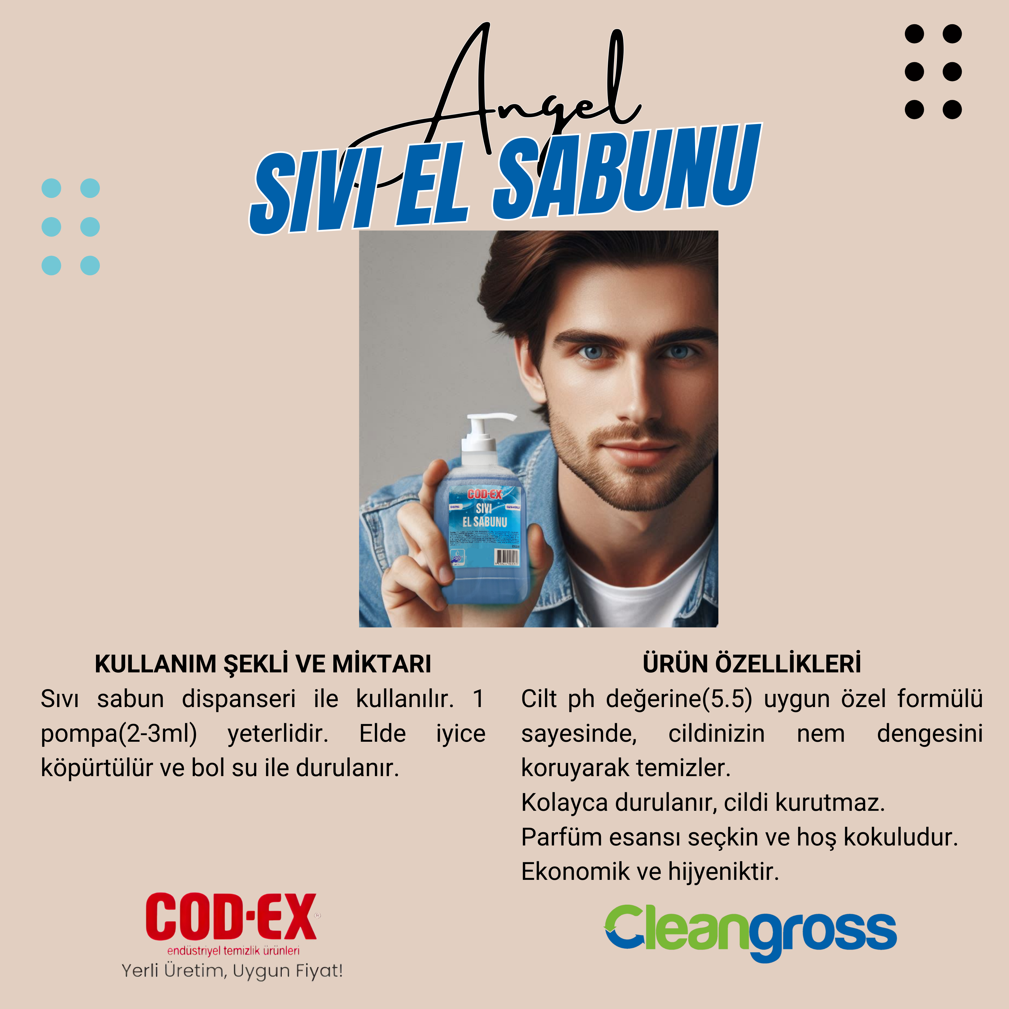 COD-EX Sıvı El Sabunu 4 Litre Angle