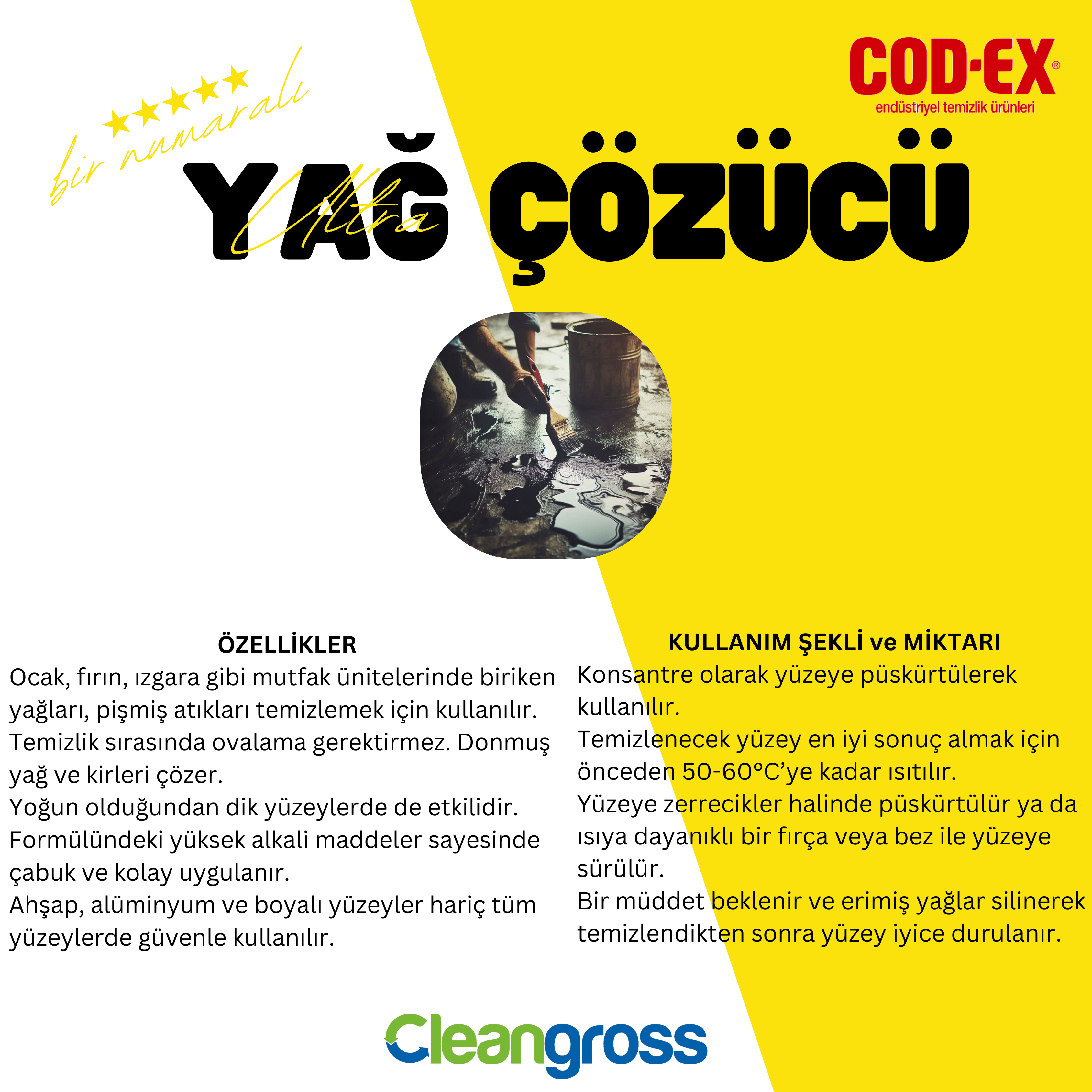 COD-EX Yağ Çözücü 4 Kg