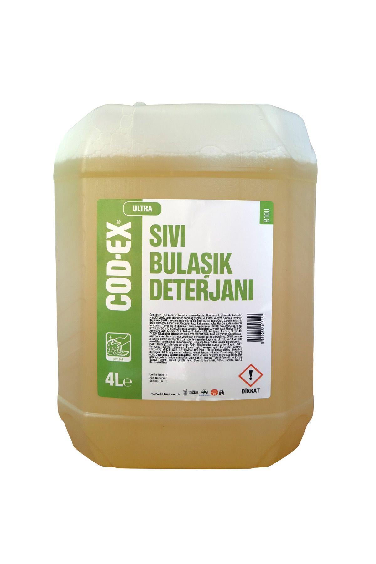 Elde Yıkama Sıvı Bulaşık Deterjanı 4 Lt Ultra Güçlü