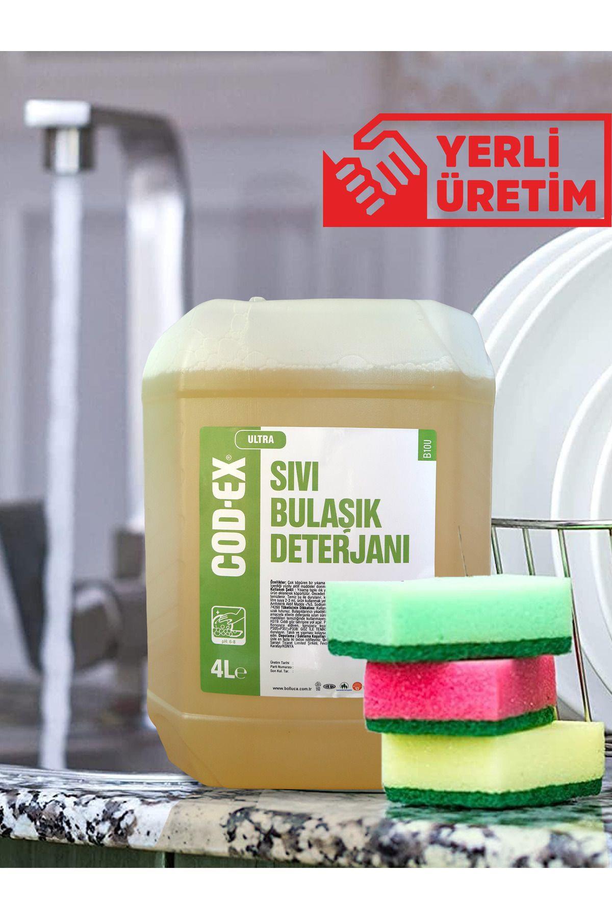 Elde Yıkama Sıvı Bulaşık Deterjanı 4 Lt Ultra Güçlü