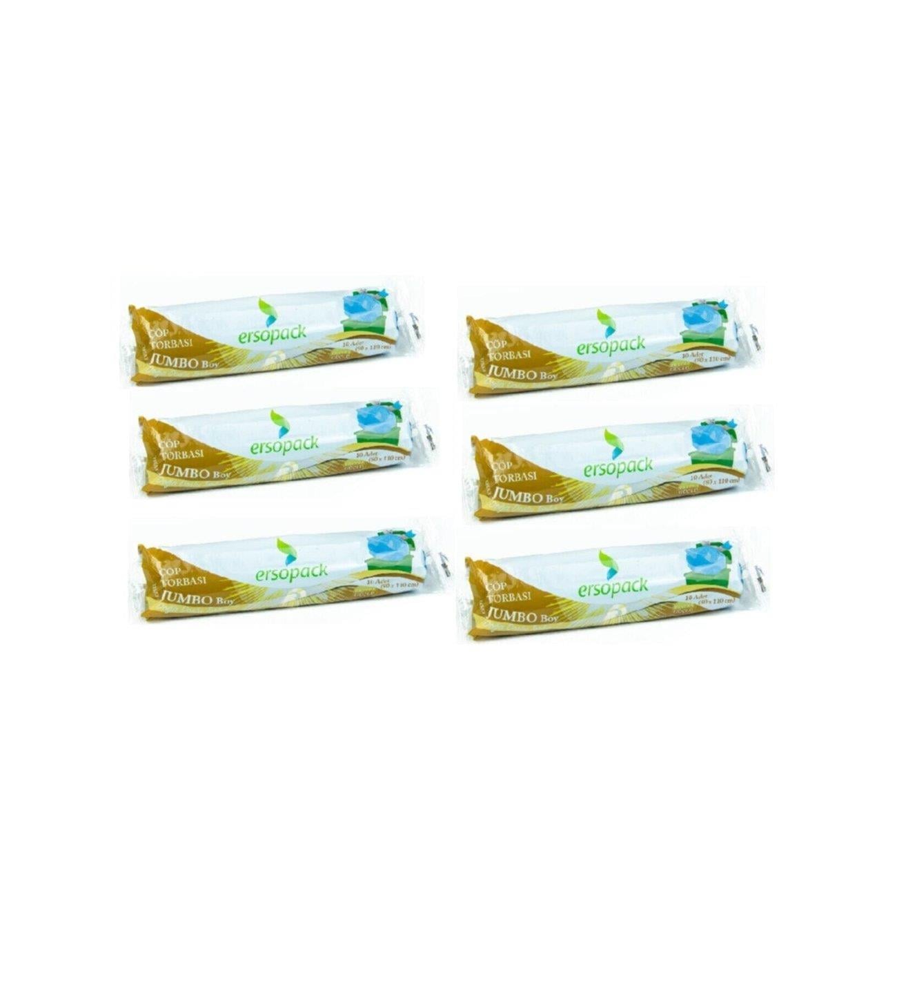 Ersopack Evsel 80x110 cm Çöp Torbası 6 Rulo 10lu