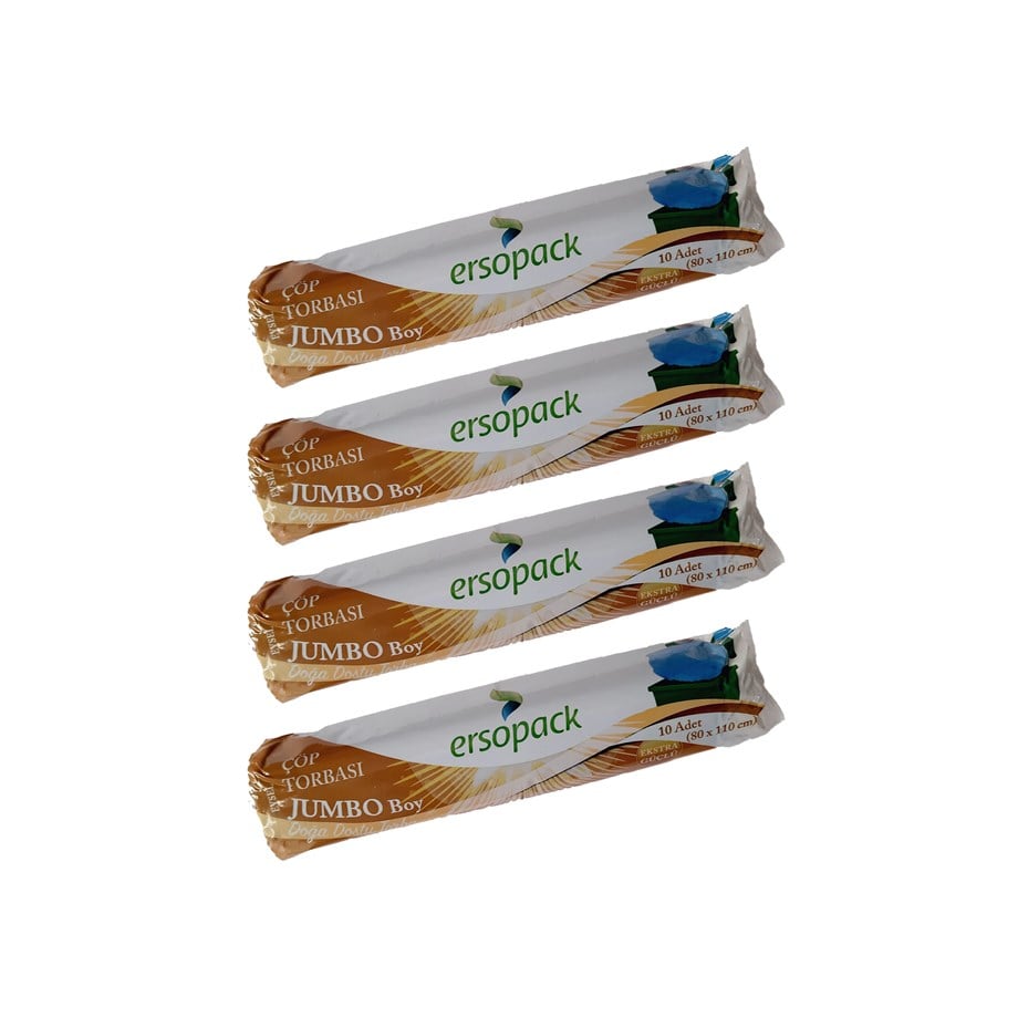 Ersopack Evsel 80x110cm Çöp Torbası 10x4 lü
