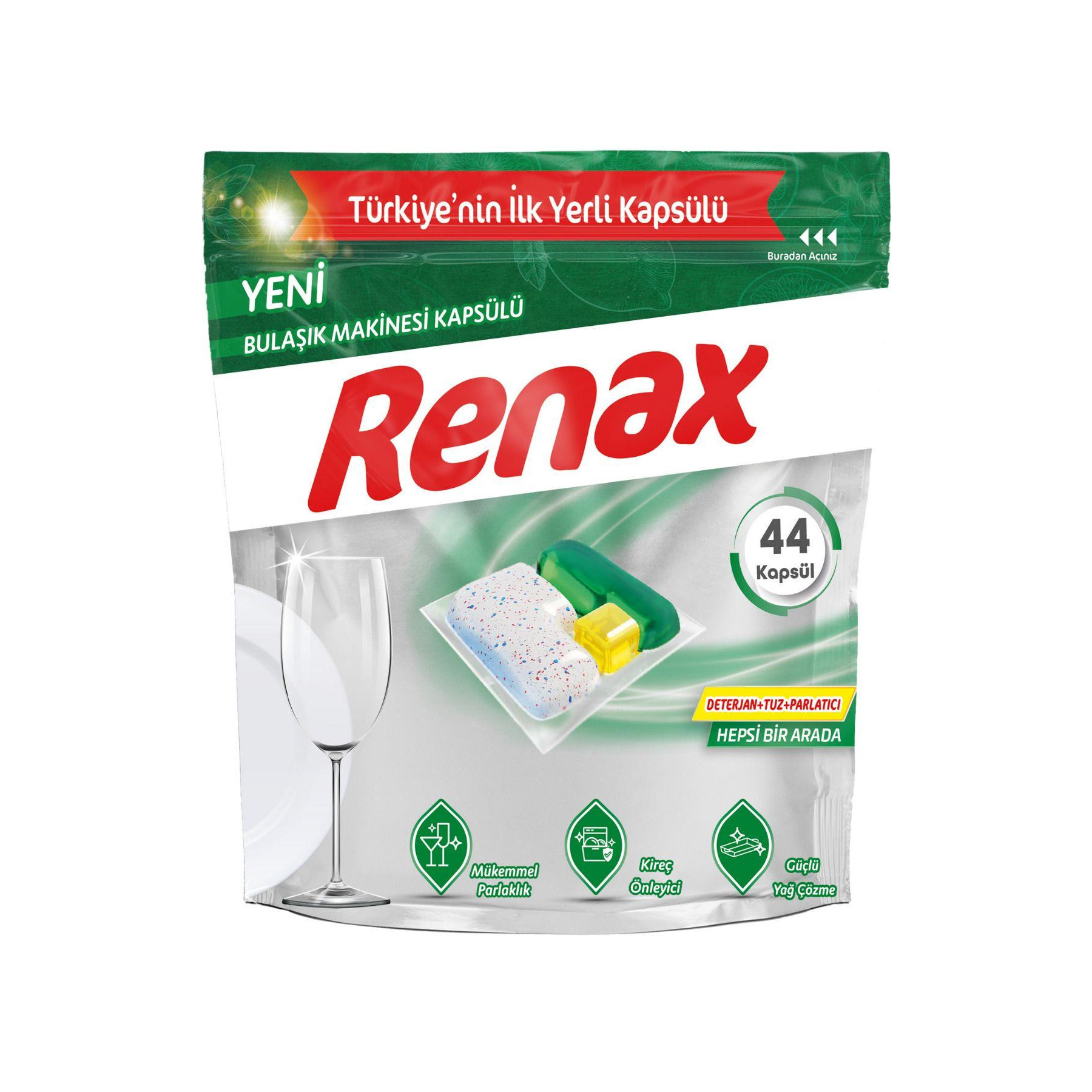 RENAX Bulaşık Makinesi Kapsülü Hepsi Bir Arada 44 Lü