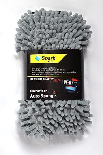 Spark MS7040 Mikrofiber Şönil Oto Temizlik & Yıkama ve Kurulama Süngeri 8x23 cm