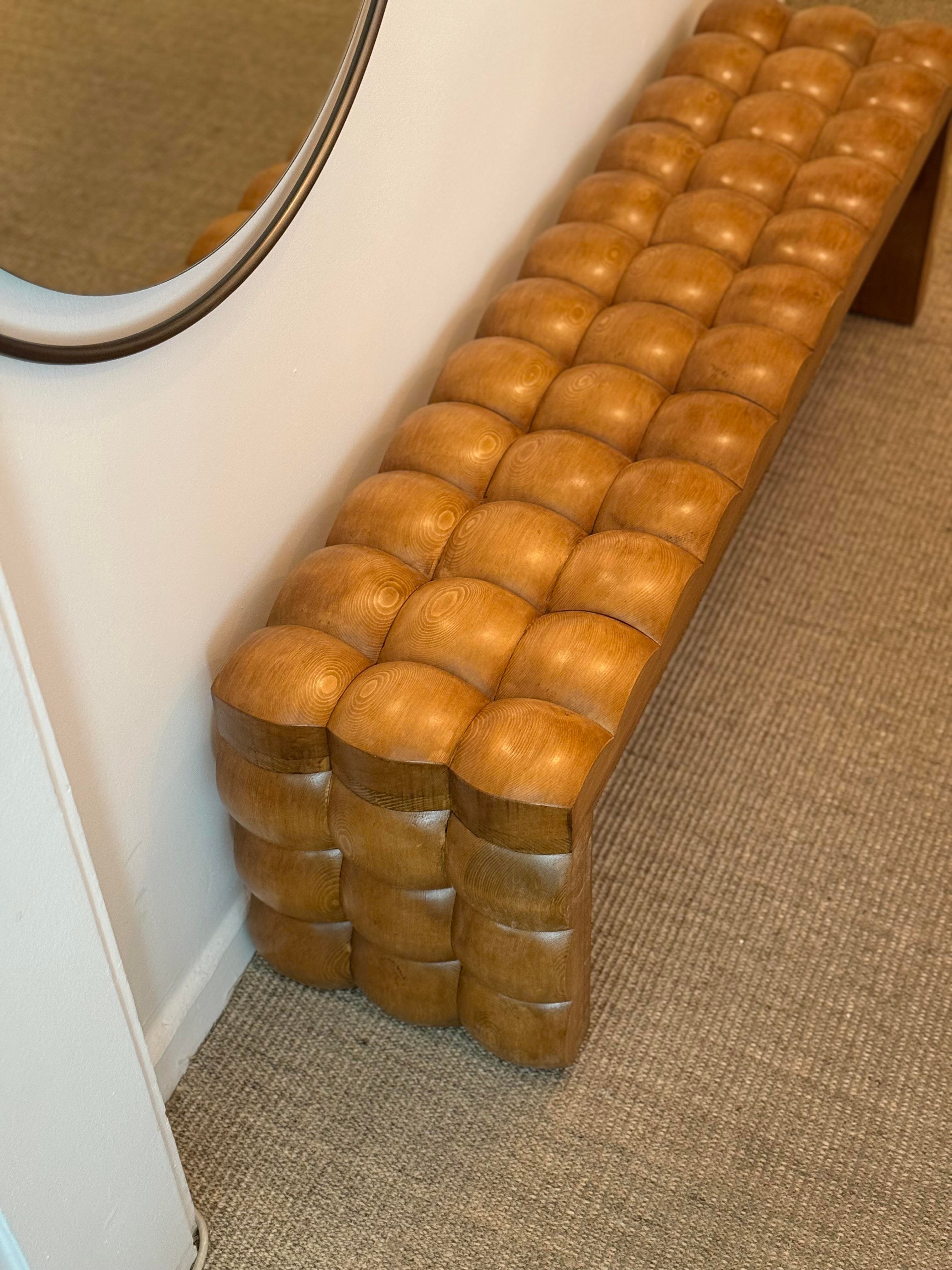 Baklava Ahşap Ceviz Bench