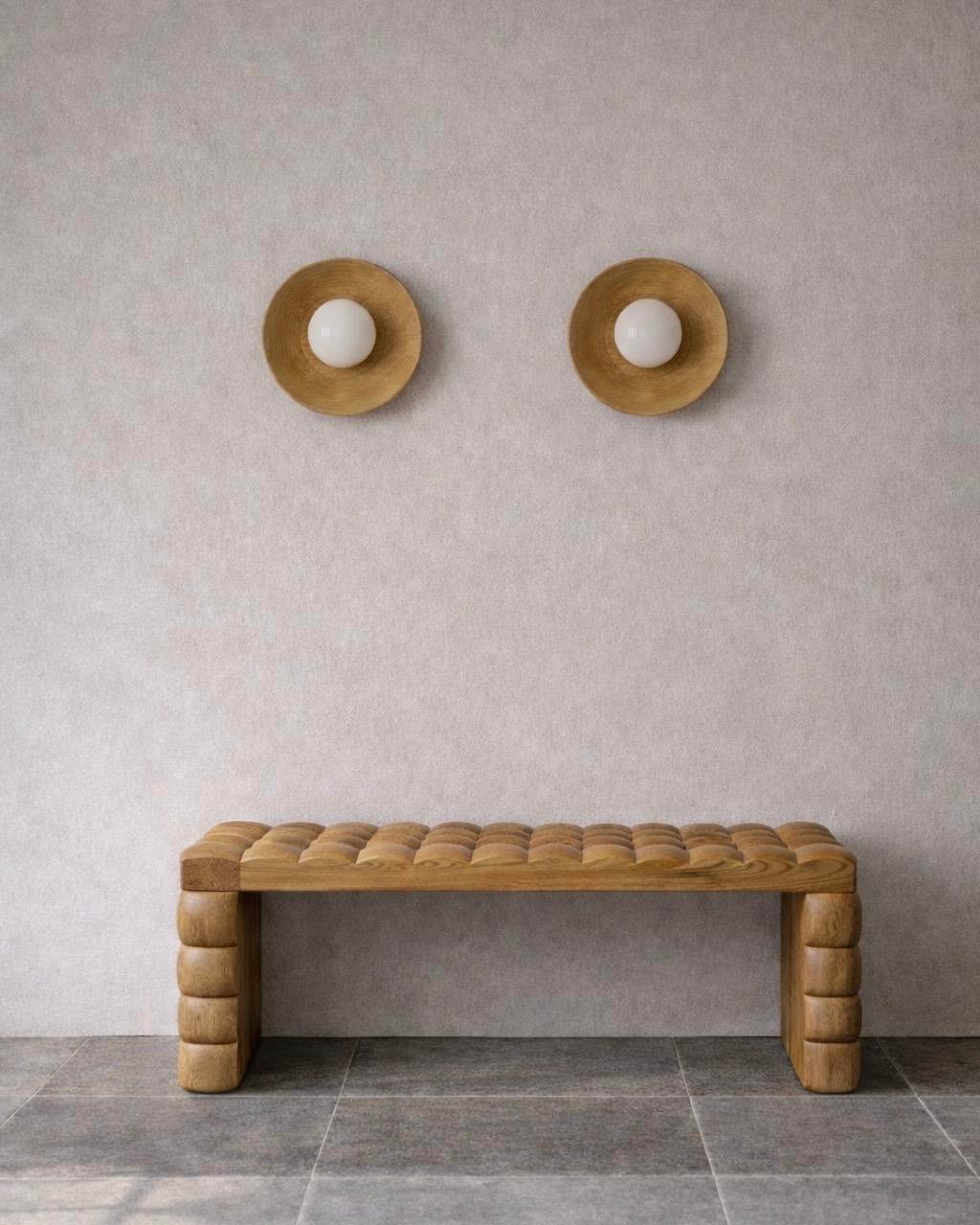 Baklava Ahşap Ceviz Bench