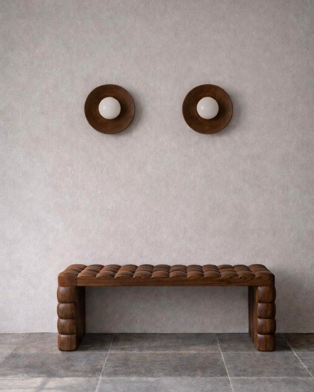 Baklava Ahşap Ceviz Bench