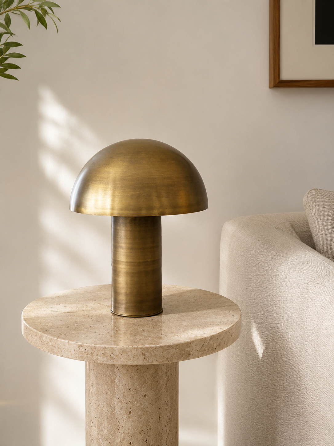 Gold Mushroom Lamp