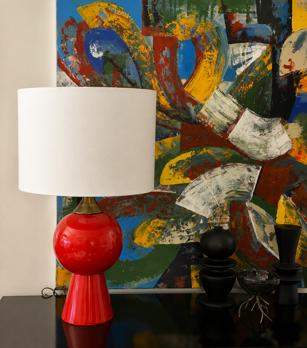 Kırmızı Japandi Lamp