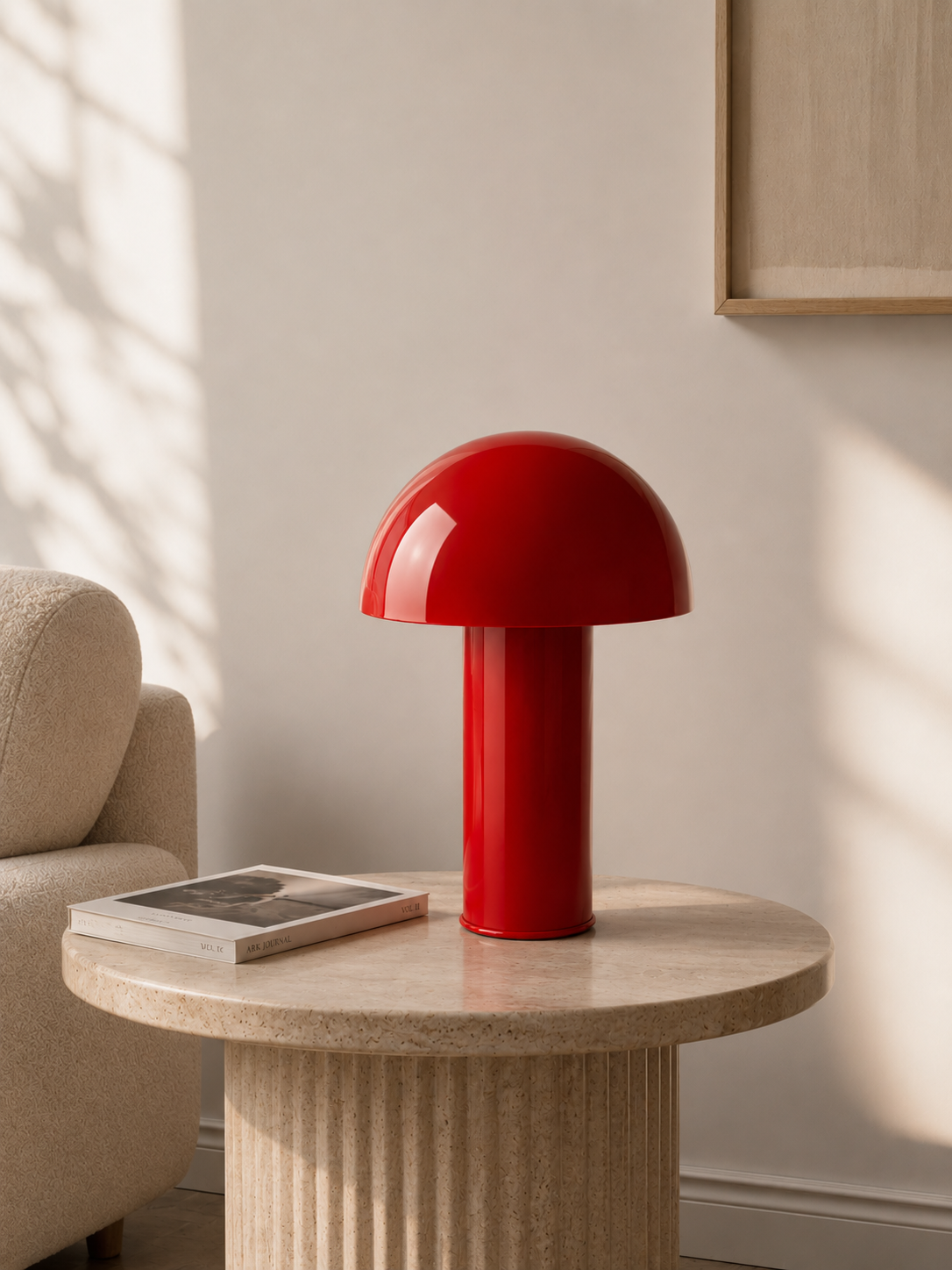 Kırmızı Mushroom Lamp
