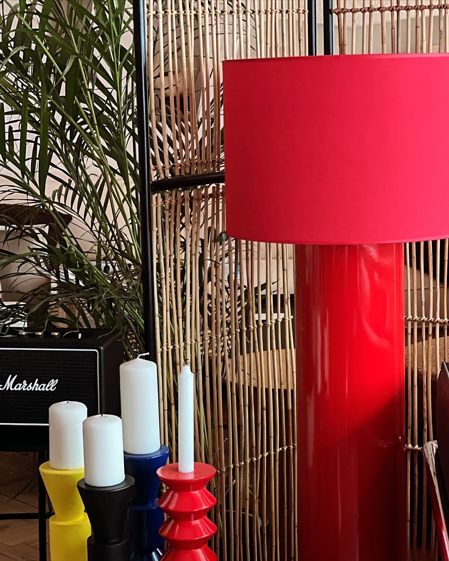 Kırmızı Natura Ahşap Lambader