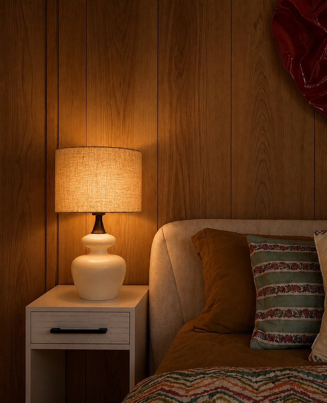 Krem Chimpanzee Lamp