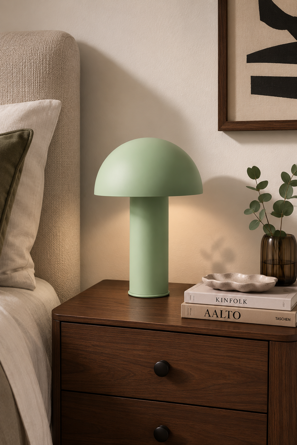 Mint Mushroom Lamp