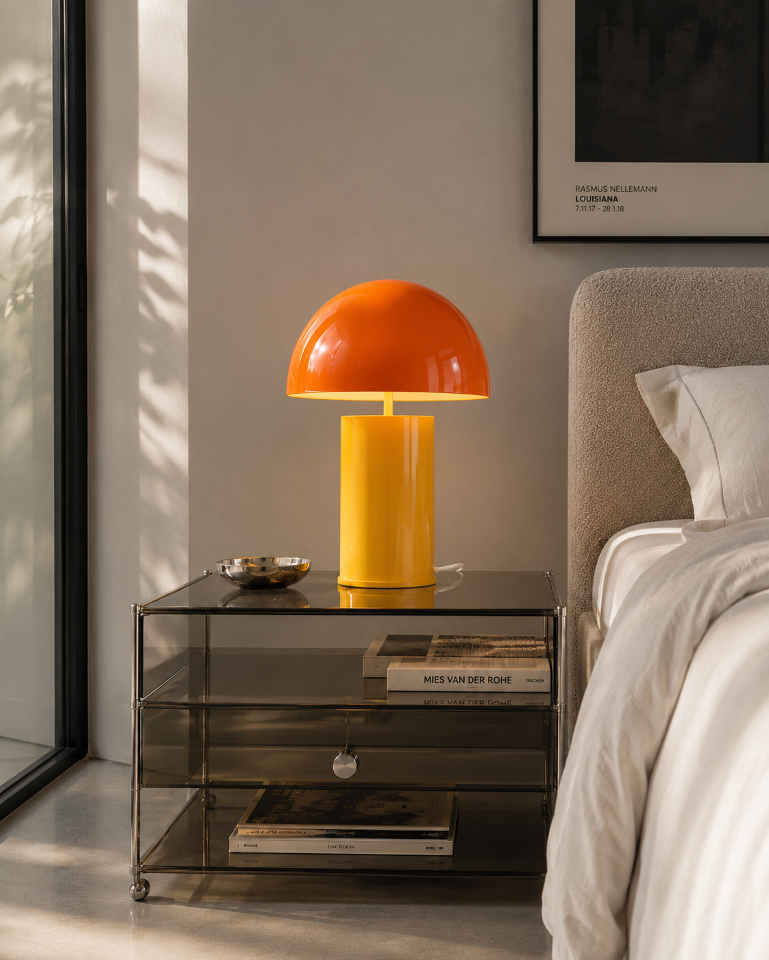 Mushroom Metal Sarı Turuncu Abajur