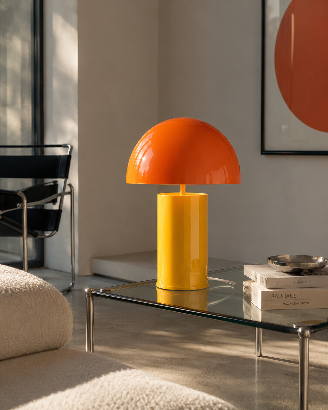 Mushroom Metal Sarı Turuncu Abajur