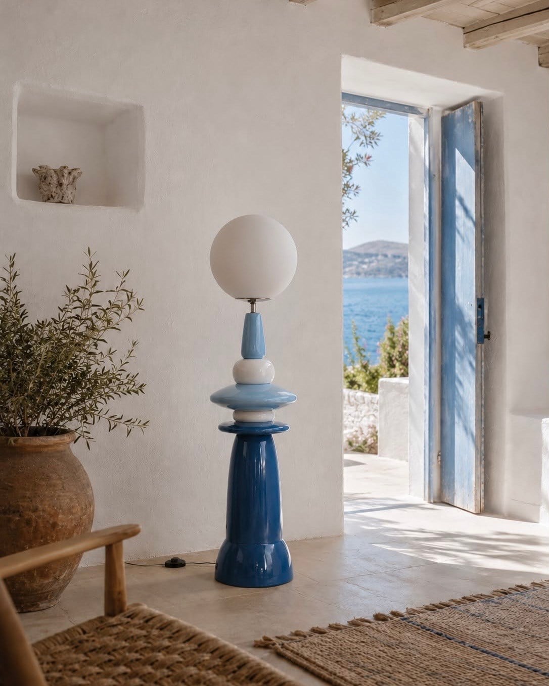 Patmos El Yapımı Ahşap Lambader