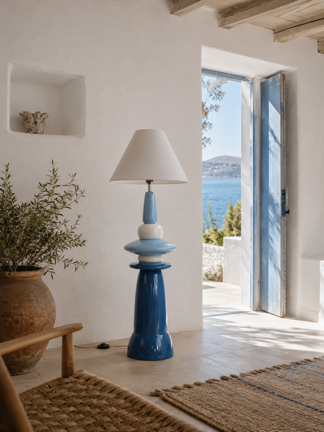 Patmos El Yapımı Ahşap Lambader