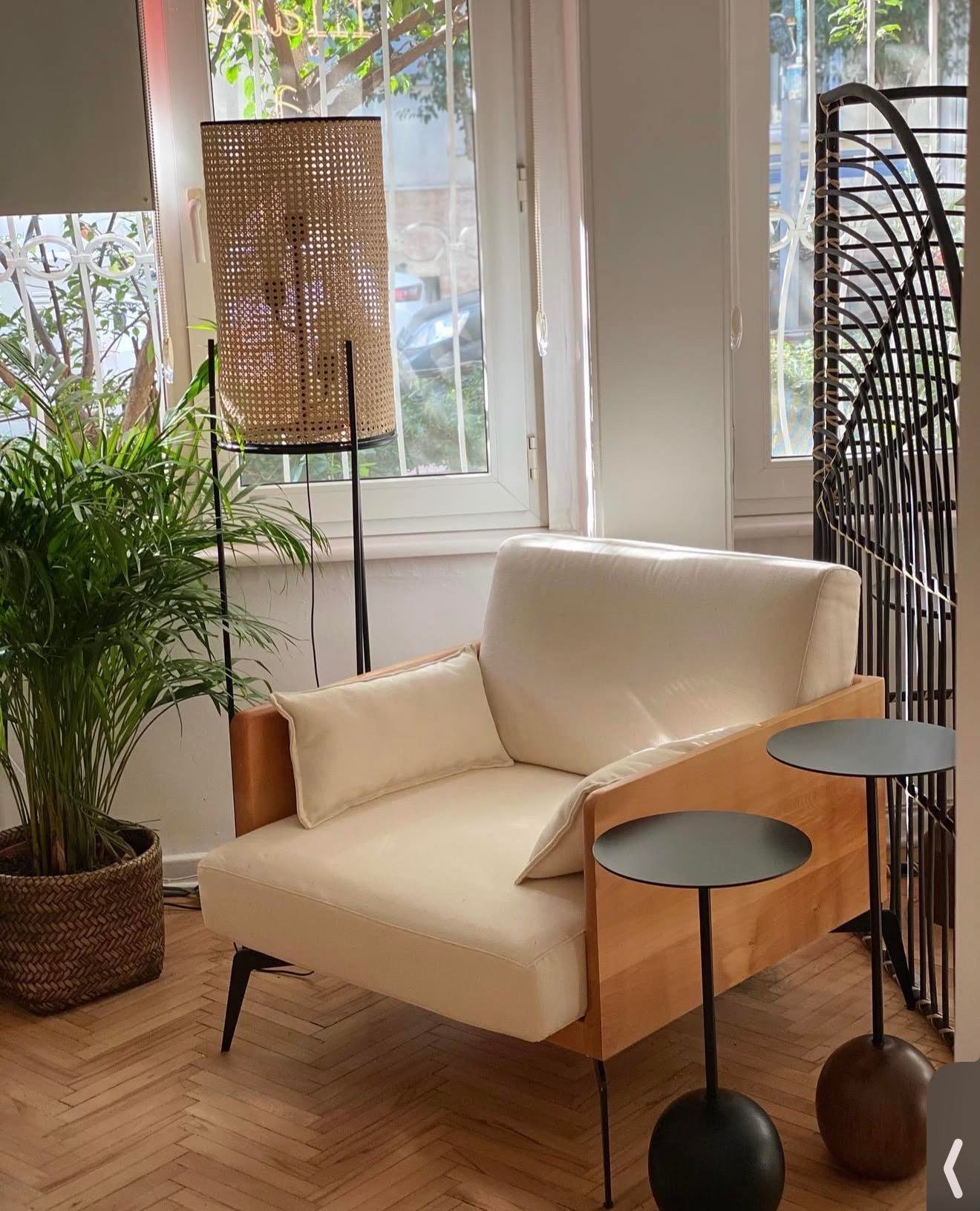 Rafael Naturel Ahşap Berjer