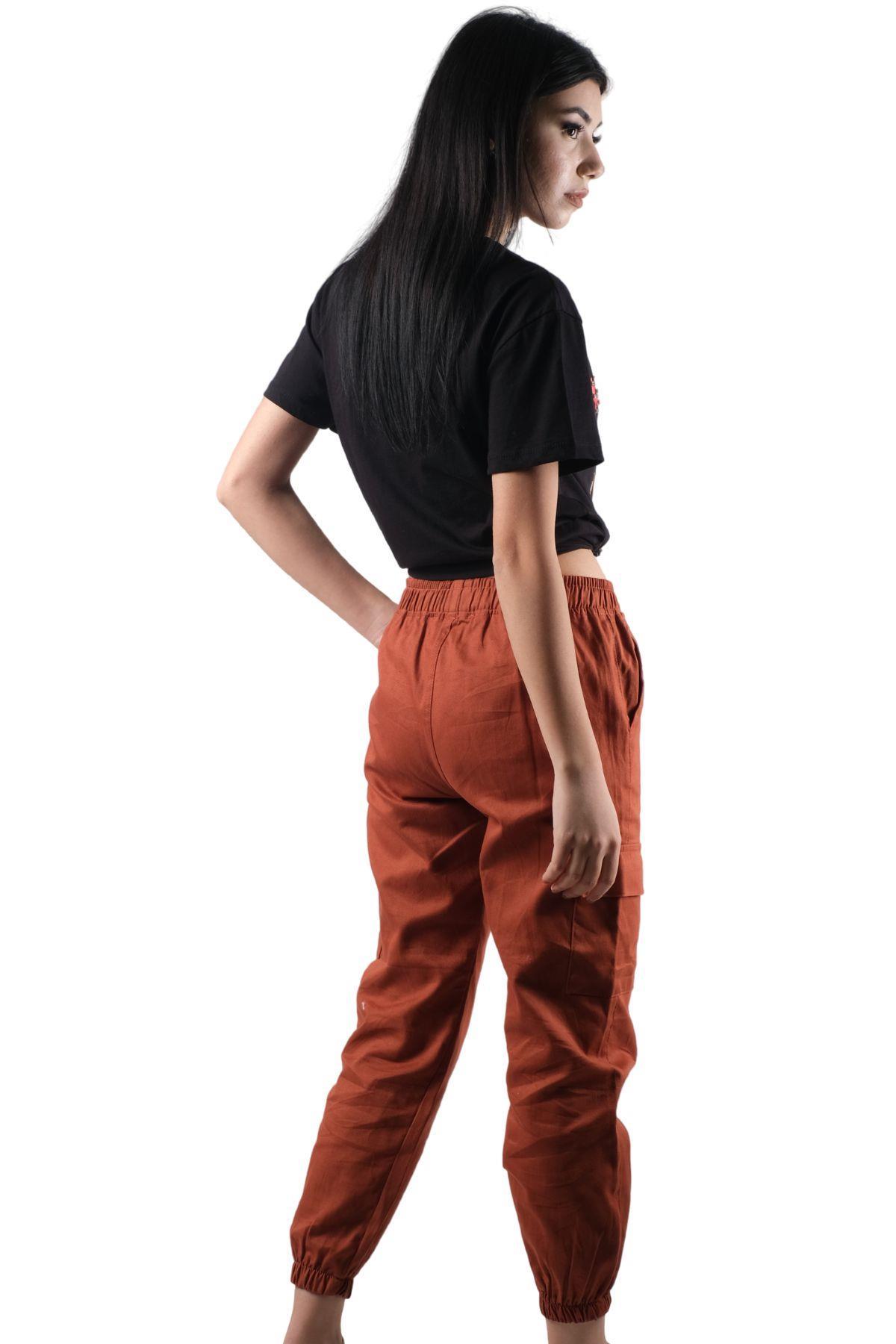 Beli Paçası Lastikli Kargo Pantolon