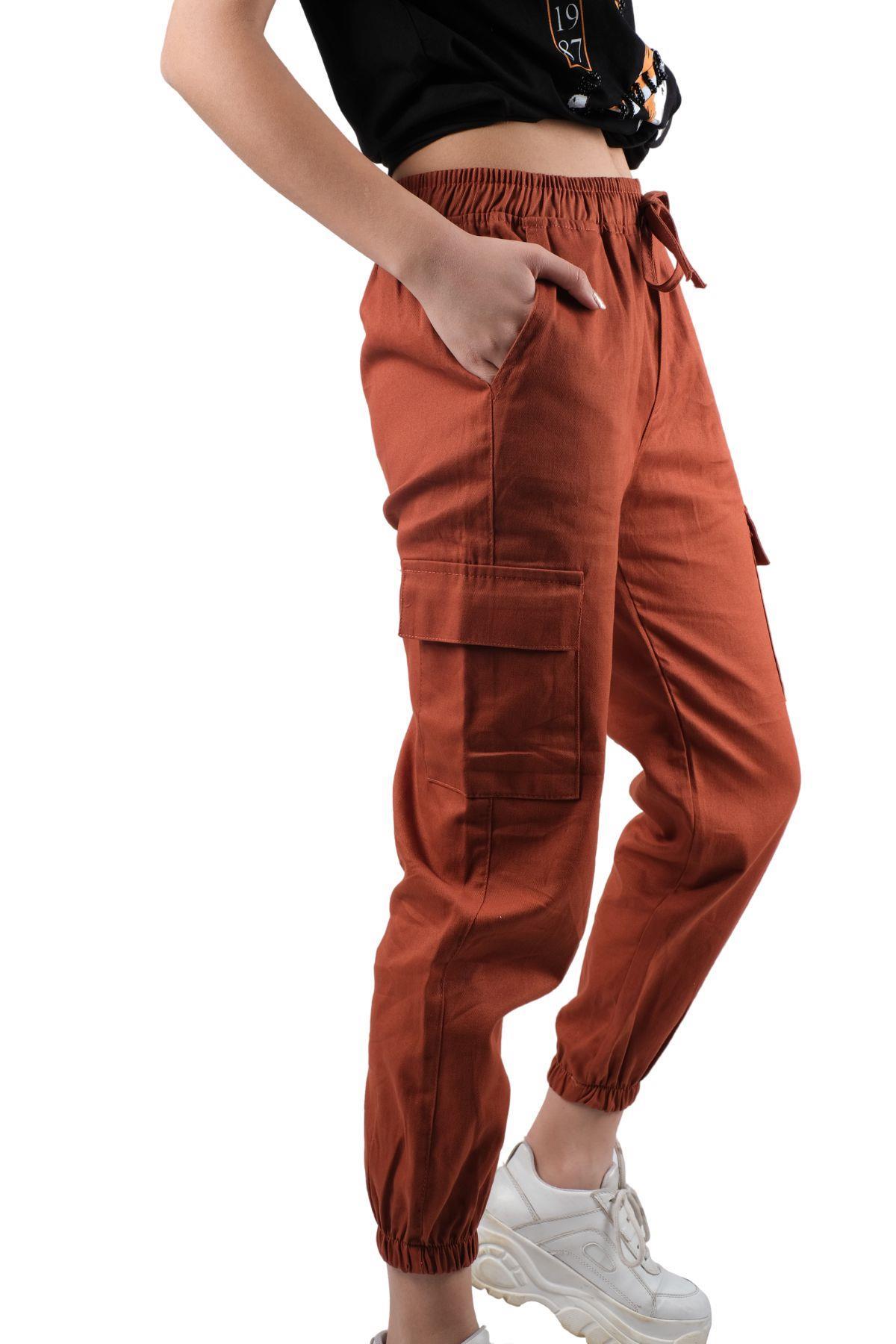 Beli Paçası Lastikli Kargo Pantolon