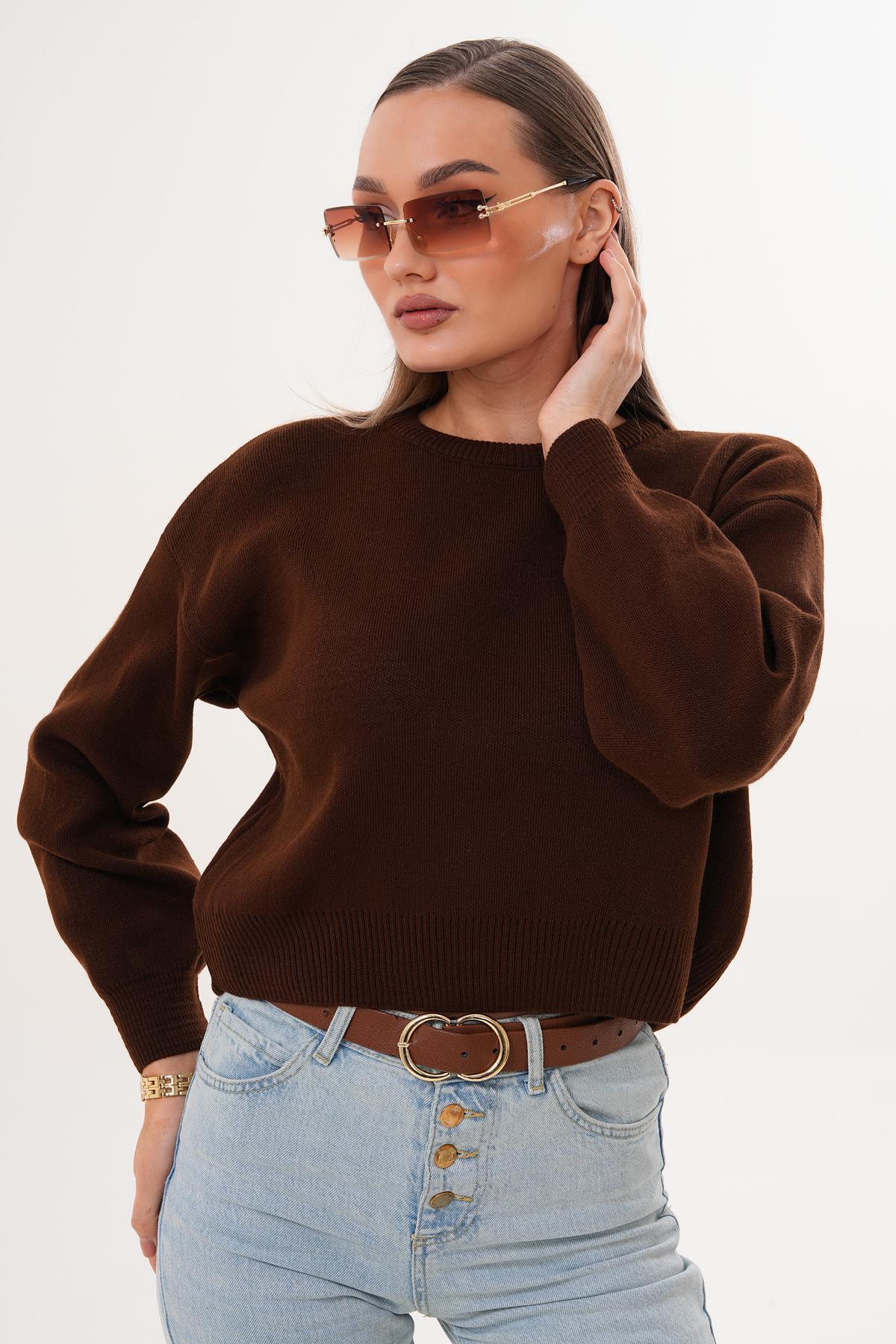 Kadın Bisiklet Yaka Triko Örme Salaş Kazak 255412 -