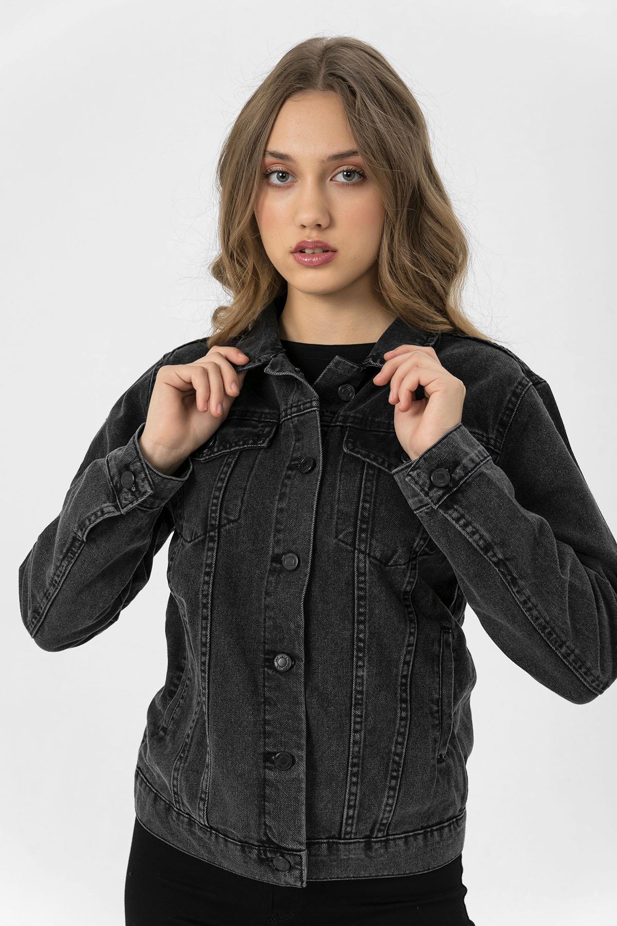 Kadın Boyfriend Denim Ceket