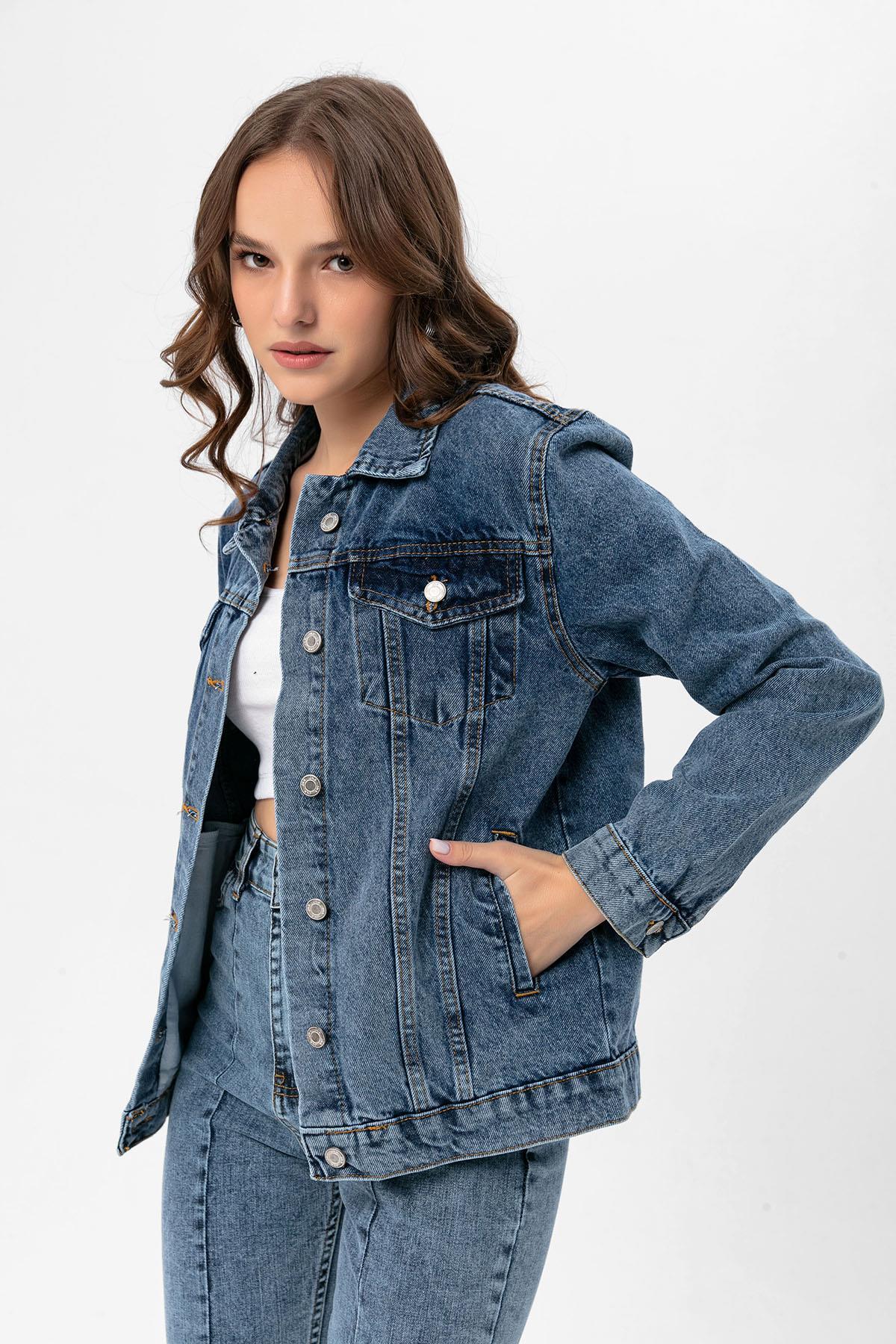 Kadın Boyfriend Denim Ceket
