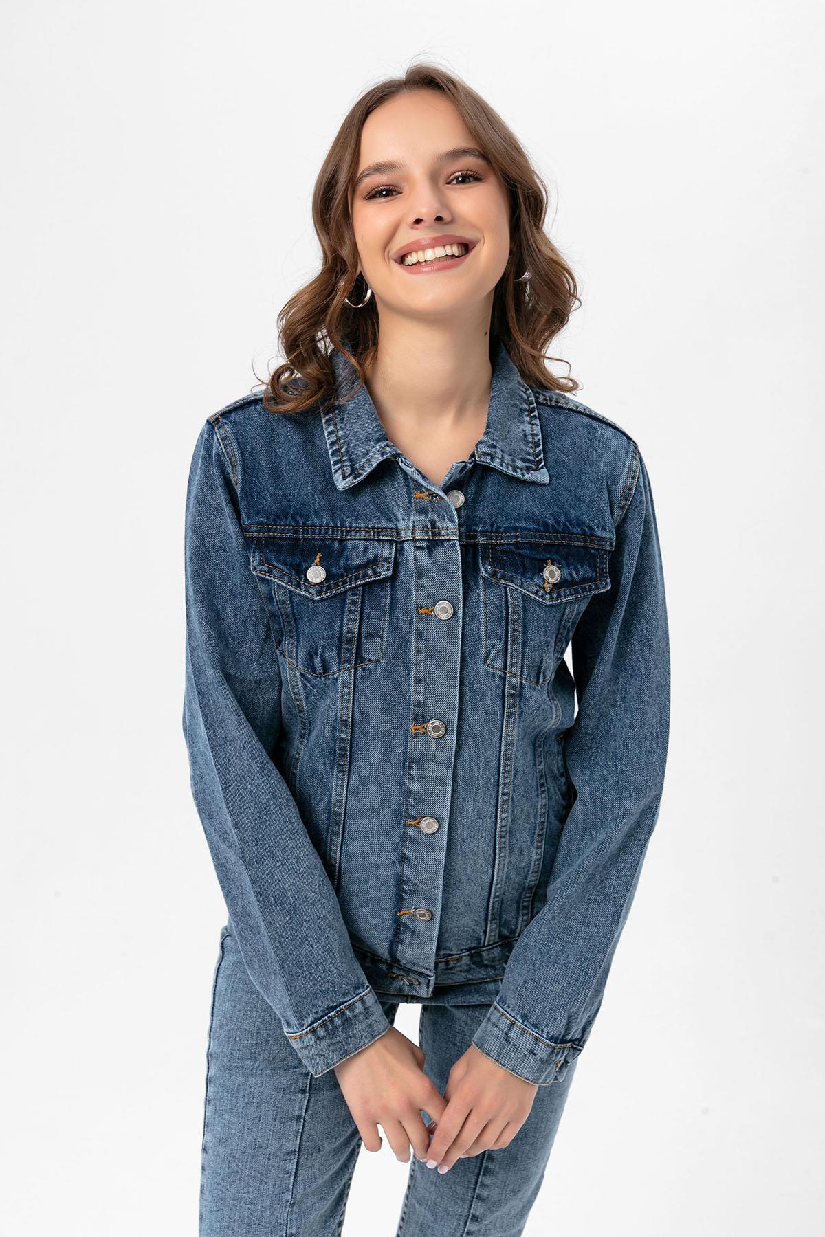 Kadın Boyfriend Denim Ceket