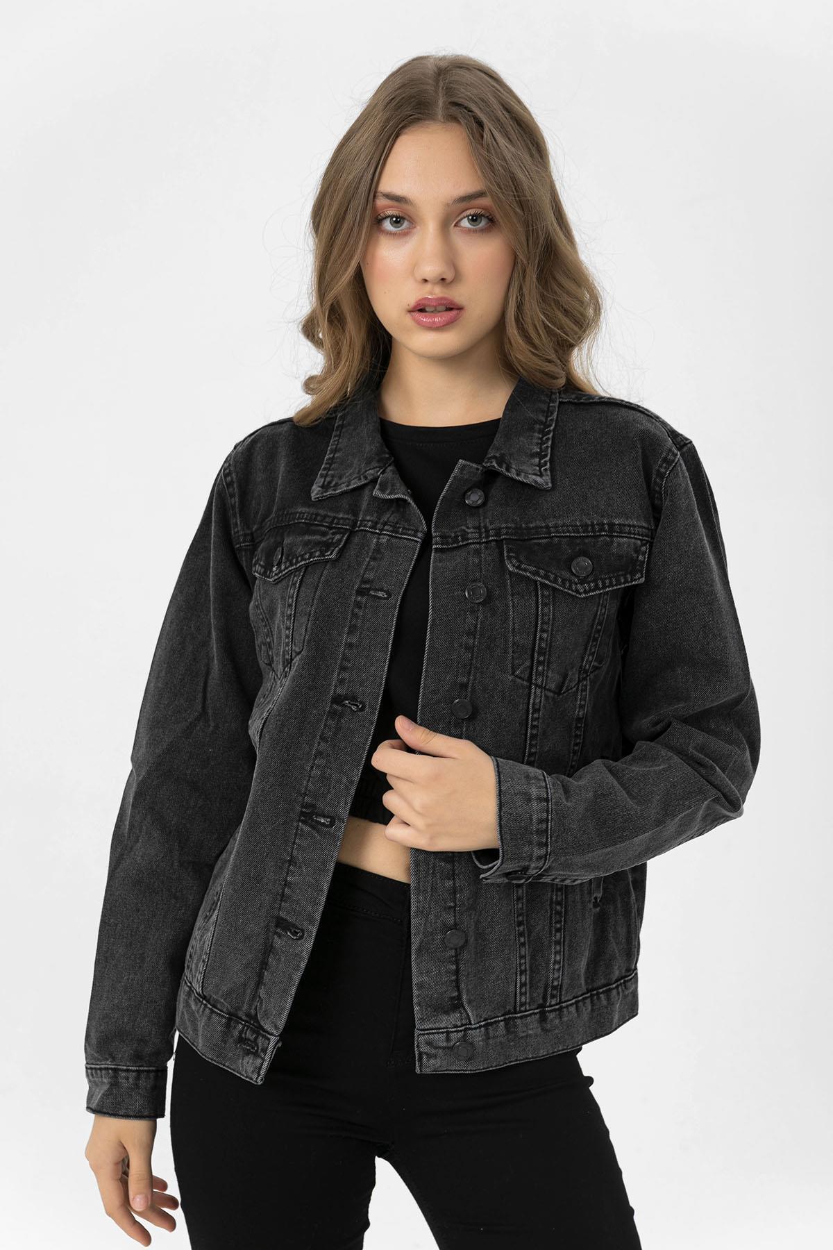 Kadın Boyfriend Denim Ceket
