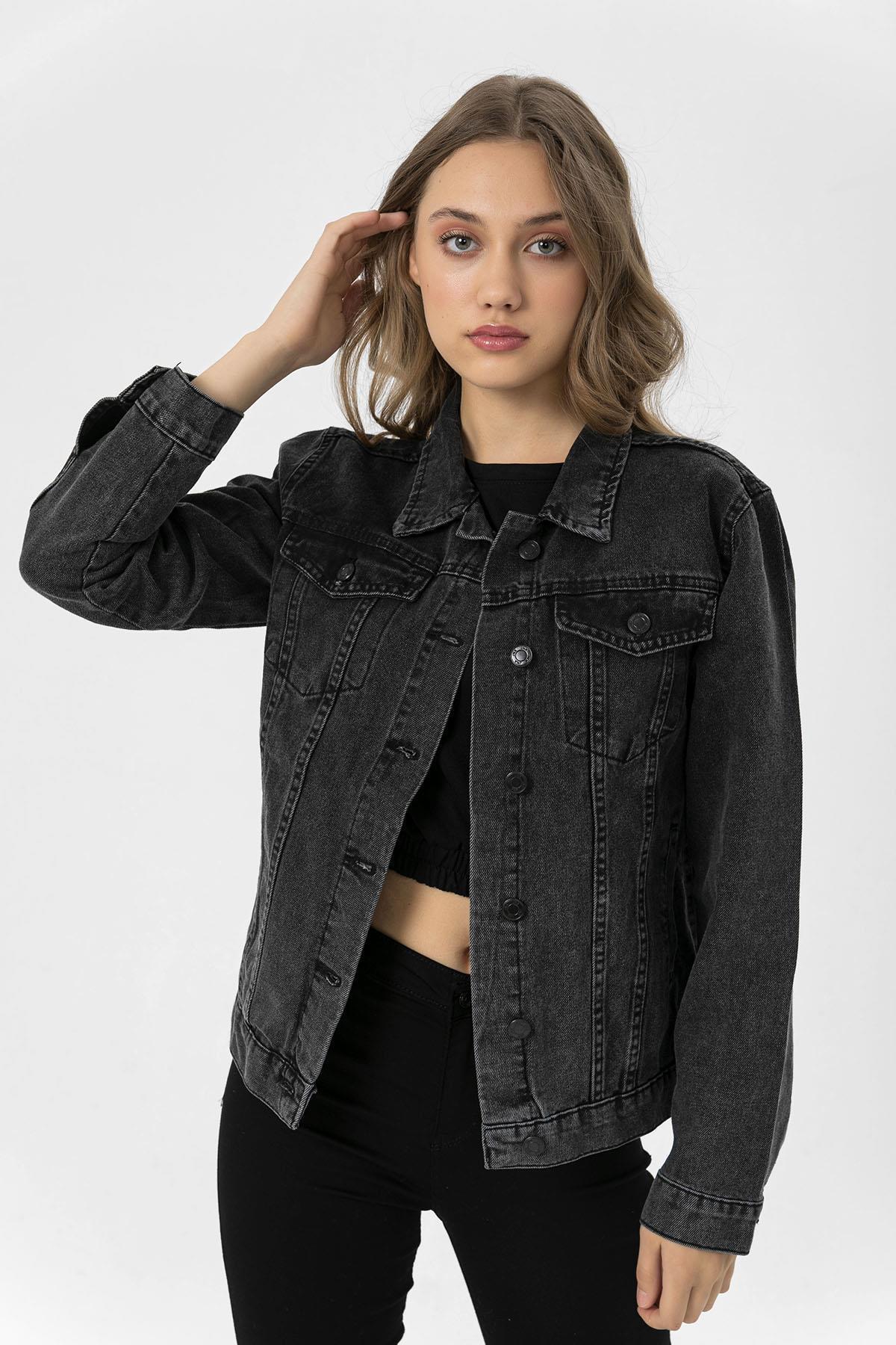 Kadın Boyfriend Denim Ceket