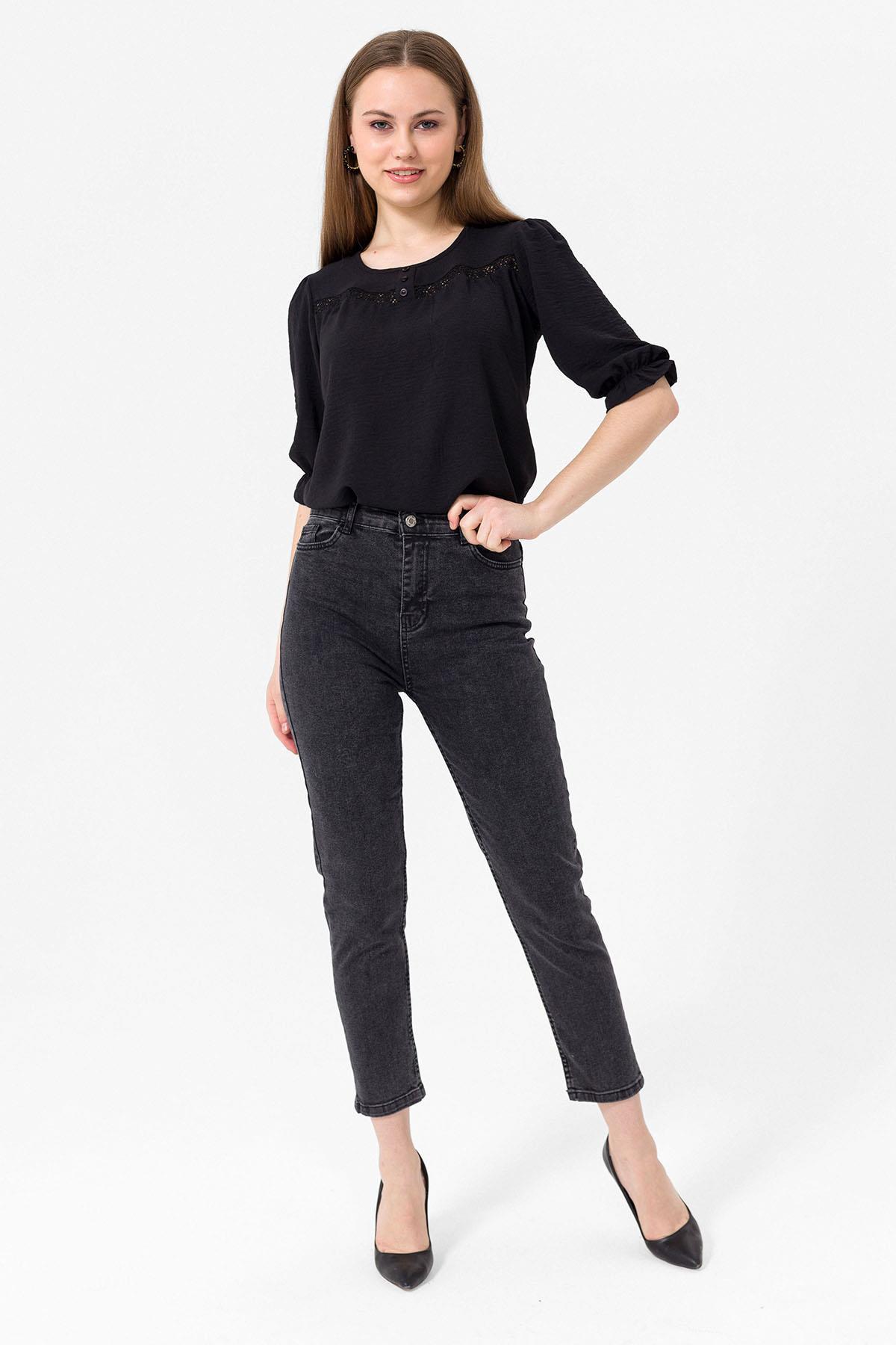 Kadın Boyfriend Mom Jean Kot Pantolon