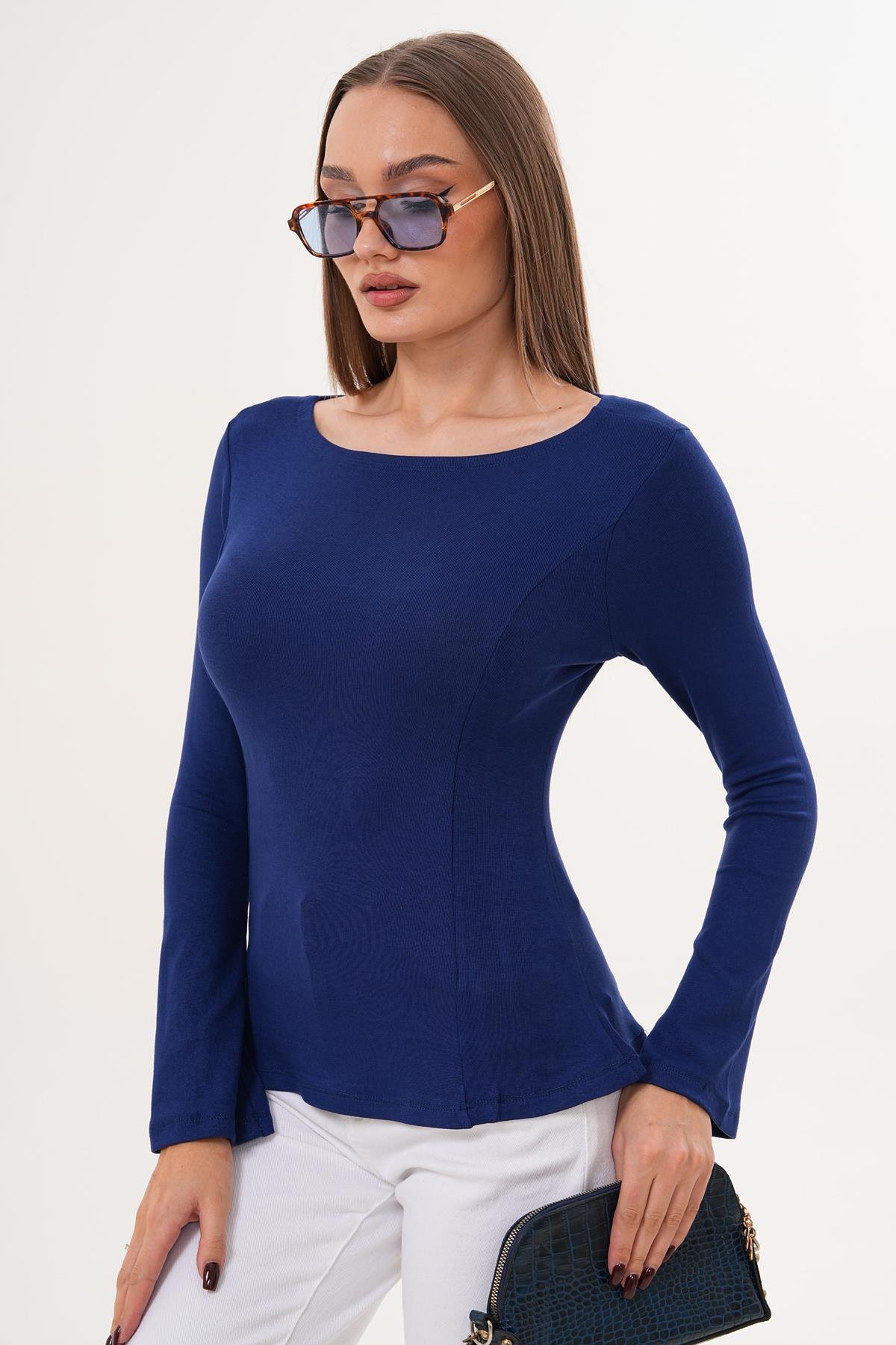 Kadın İspanyol Kol Volanlı Bluz 255336 -