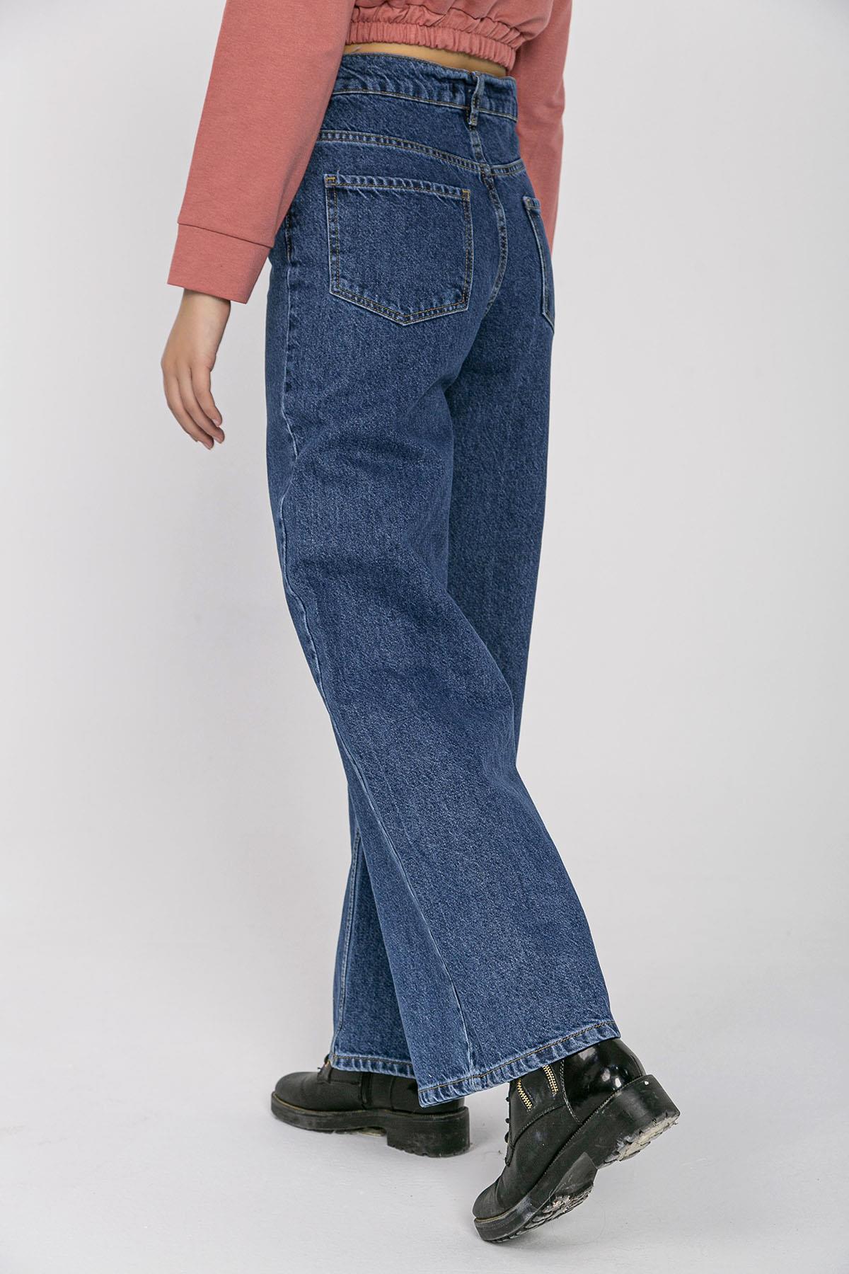 Kadın İspanyol Paça Jean Pantolon