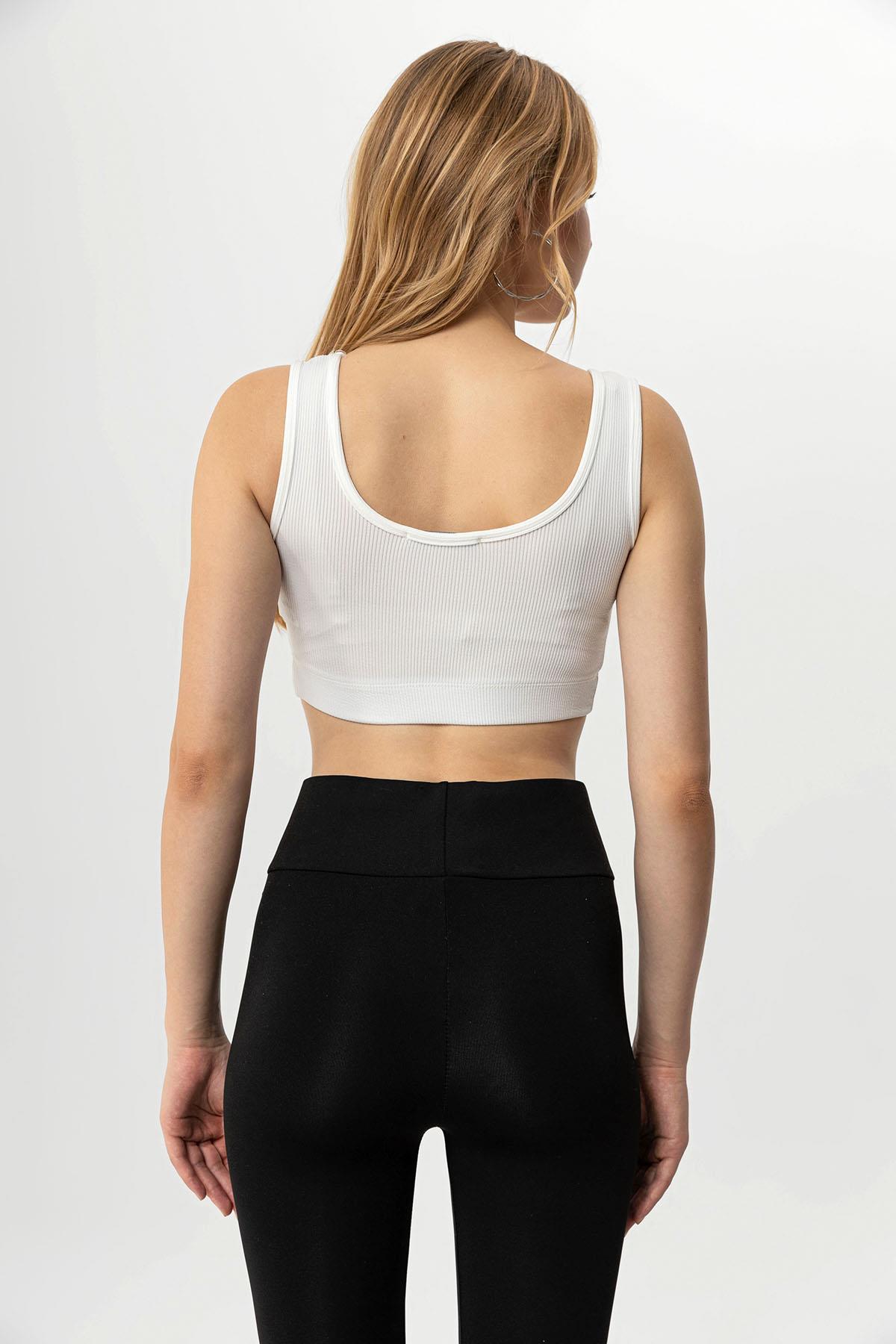 Kadın Kalın Askılı Crop Atlet