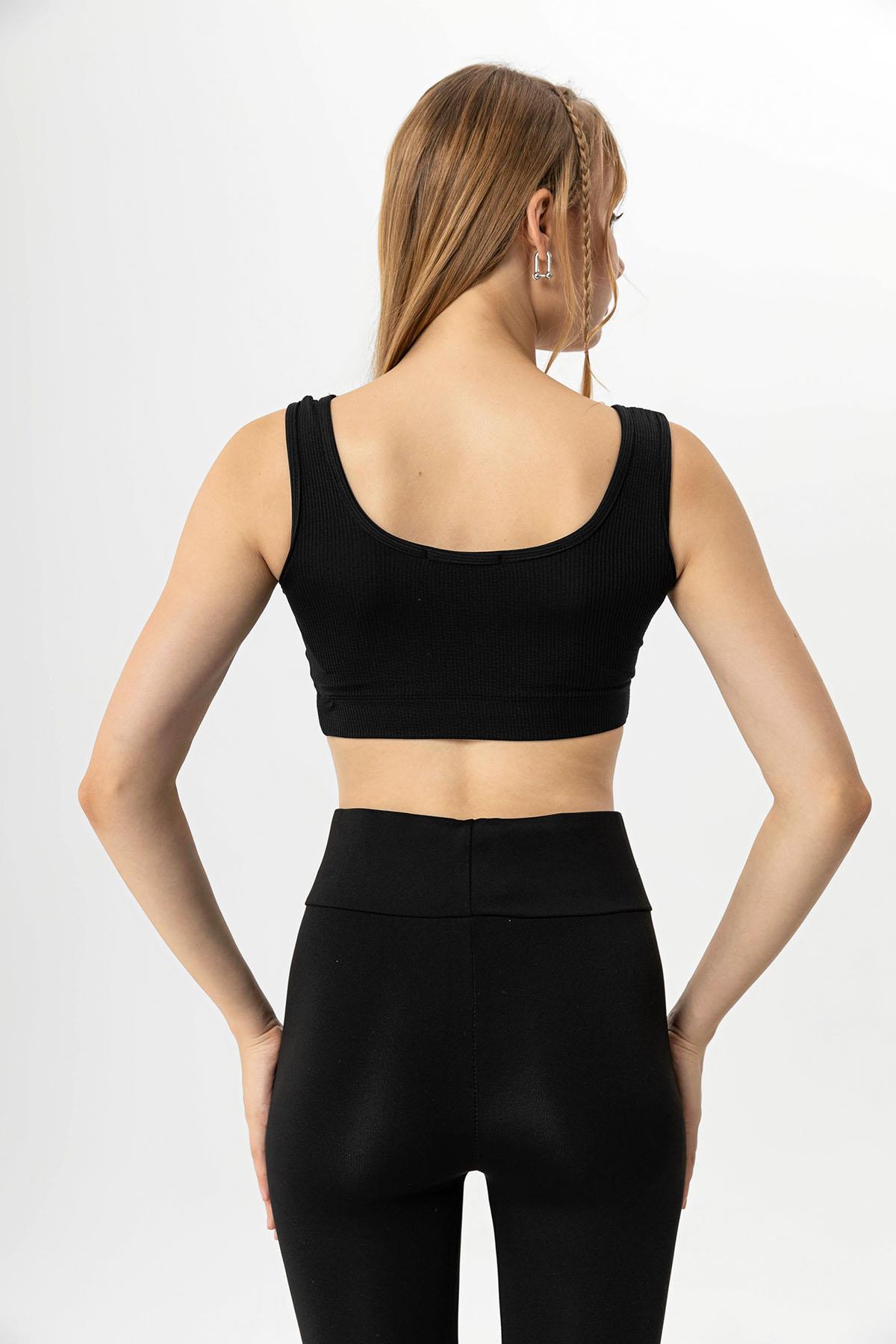 Kadın Kalın Askılı Crop Atlet