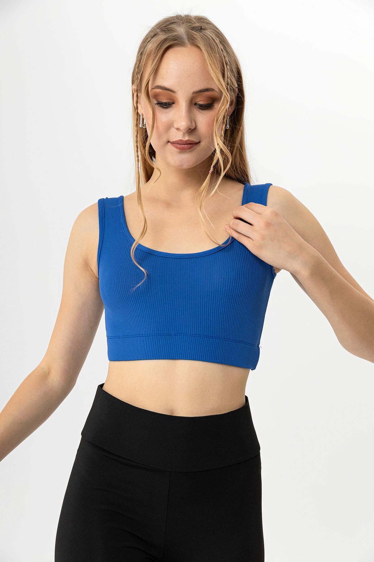 Kadın Kalın Askılı Crop Atlet