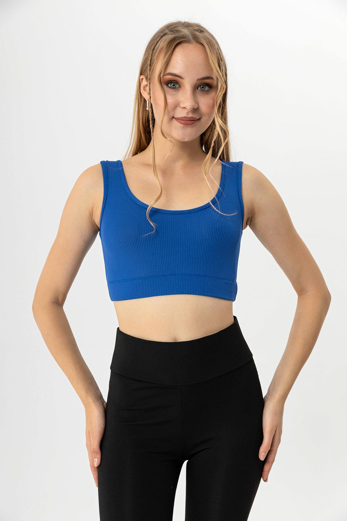 Kadın Kalın Askılı Crop Atlet