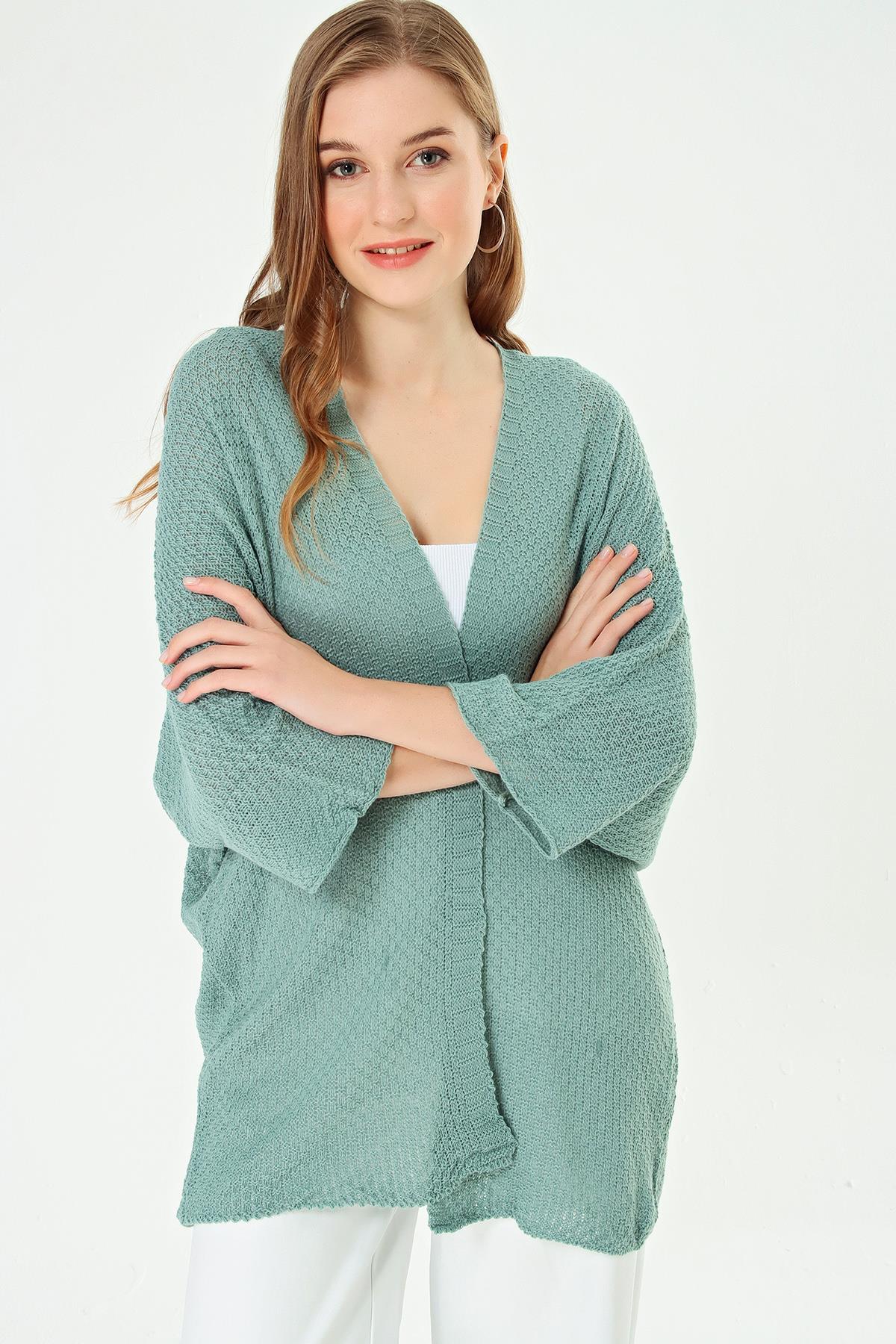 Kadın Önü Açık Oversize Hırka