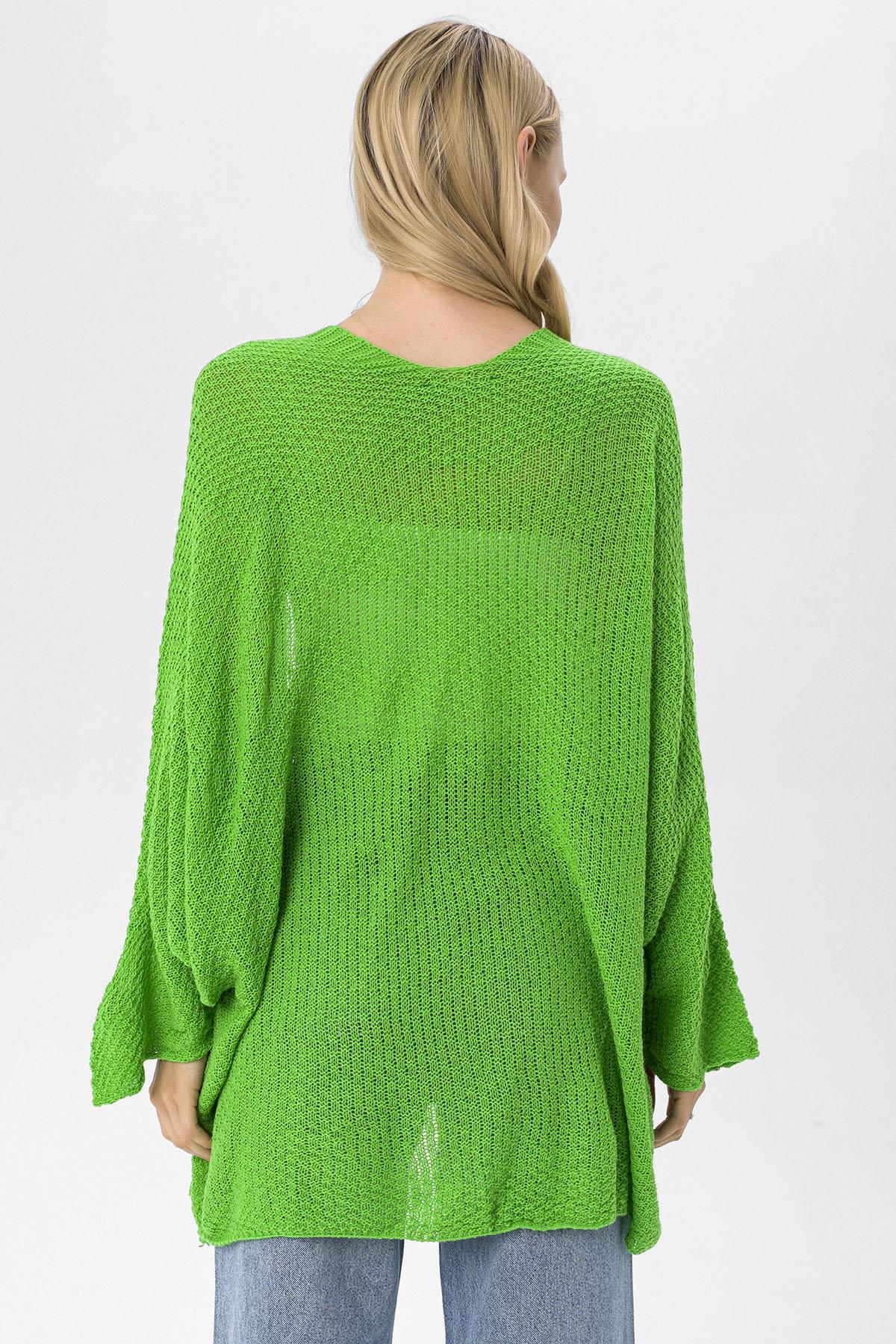 Kadın Önü Açık Oversize Hırka