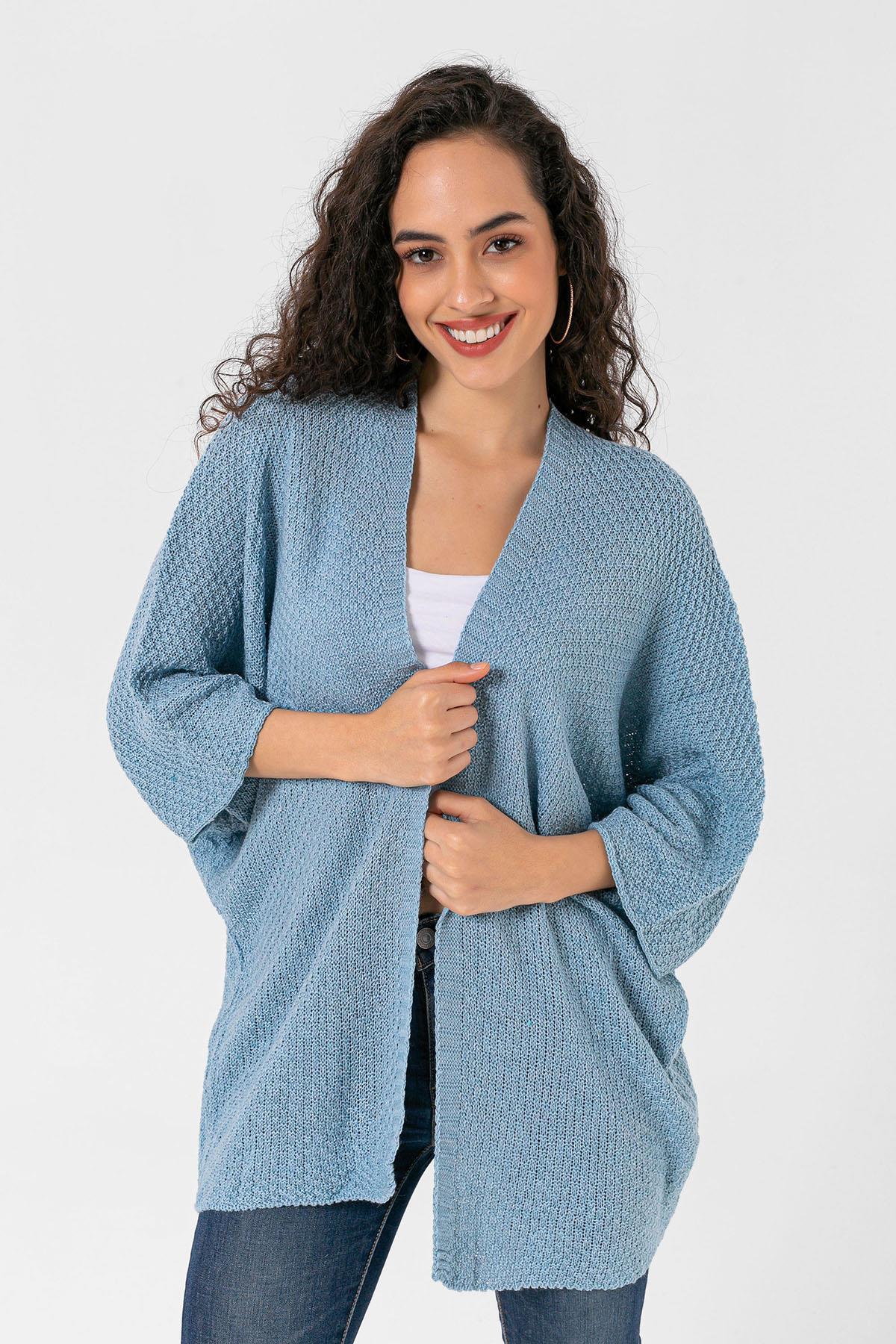 Kadın Önü Açık Oversize Hırka