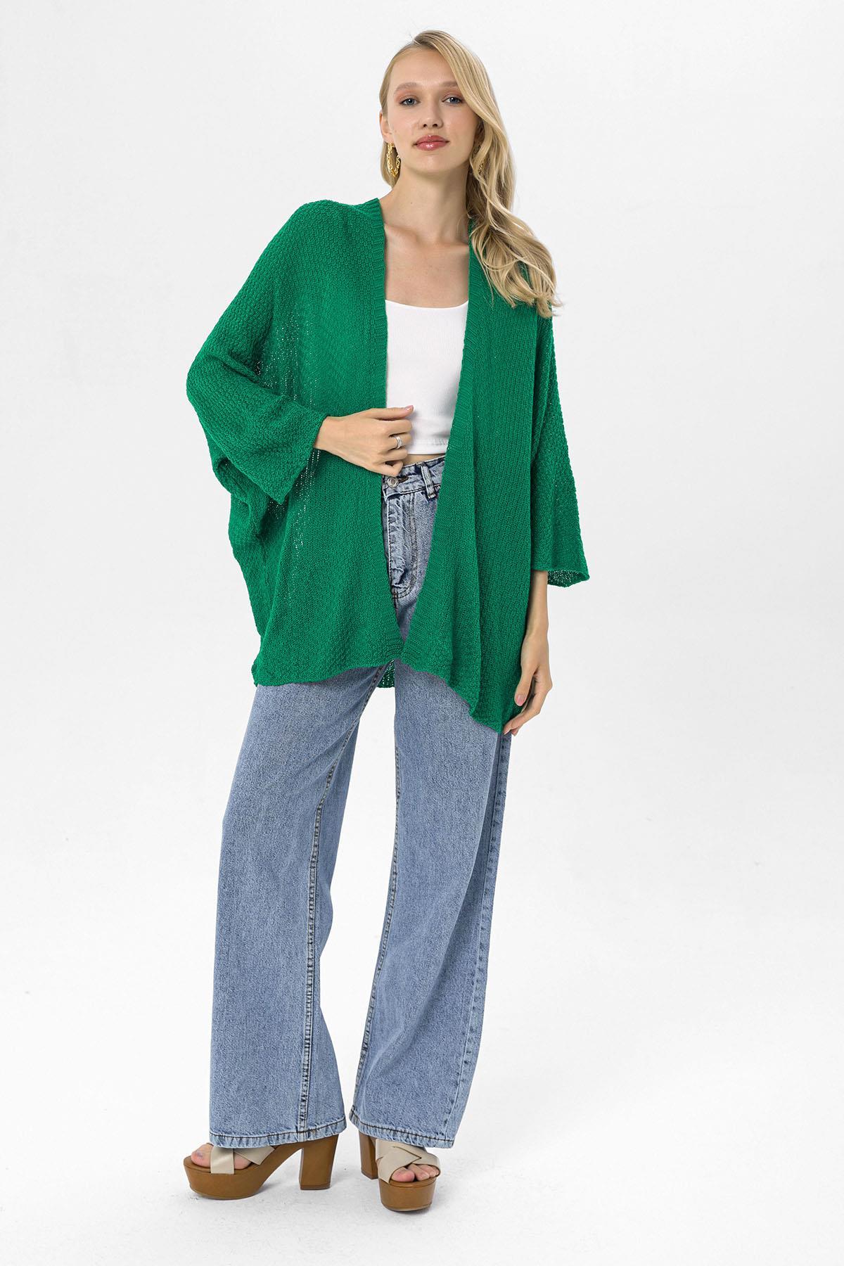 Kadın Önü Açık Oversize Hırka