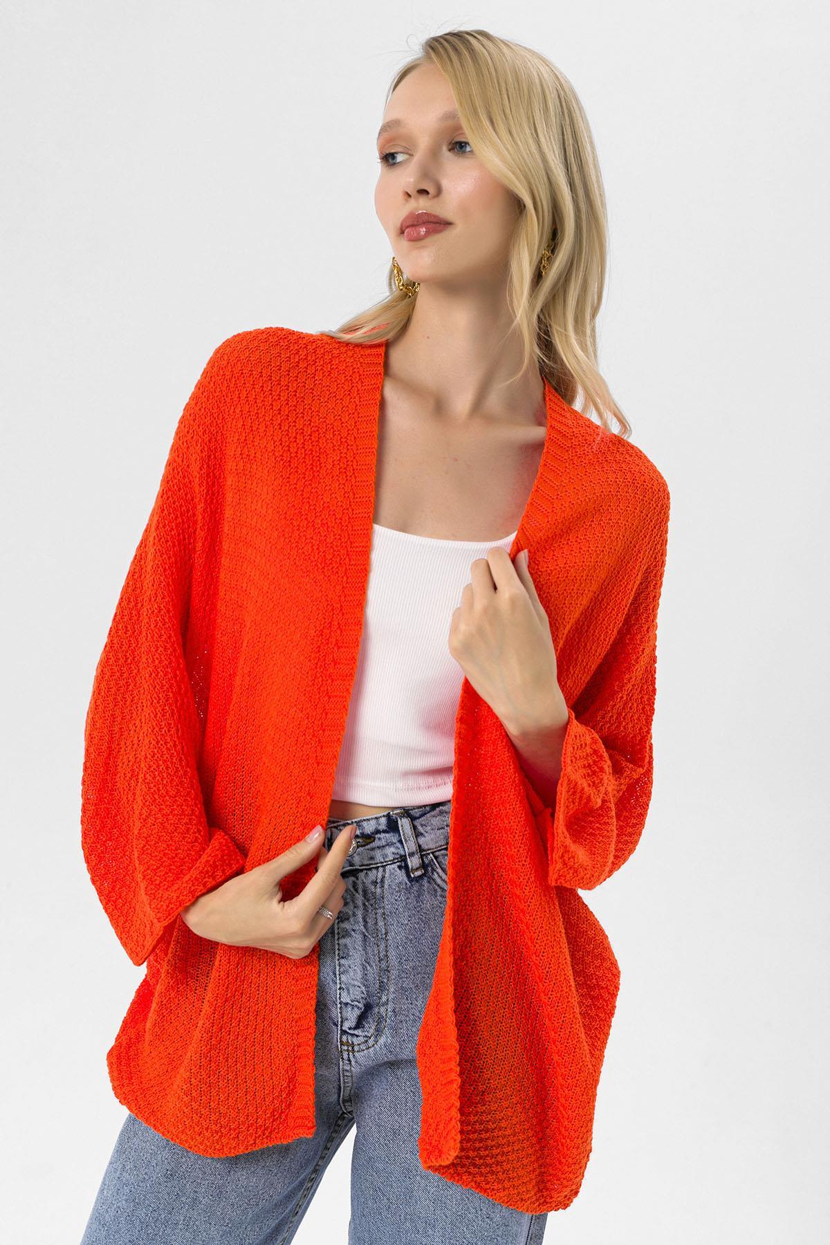Kadın Önü Açık Oversize Hırka