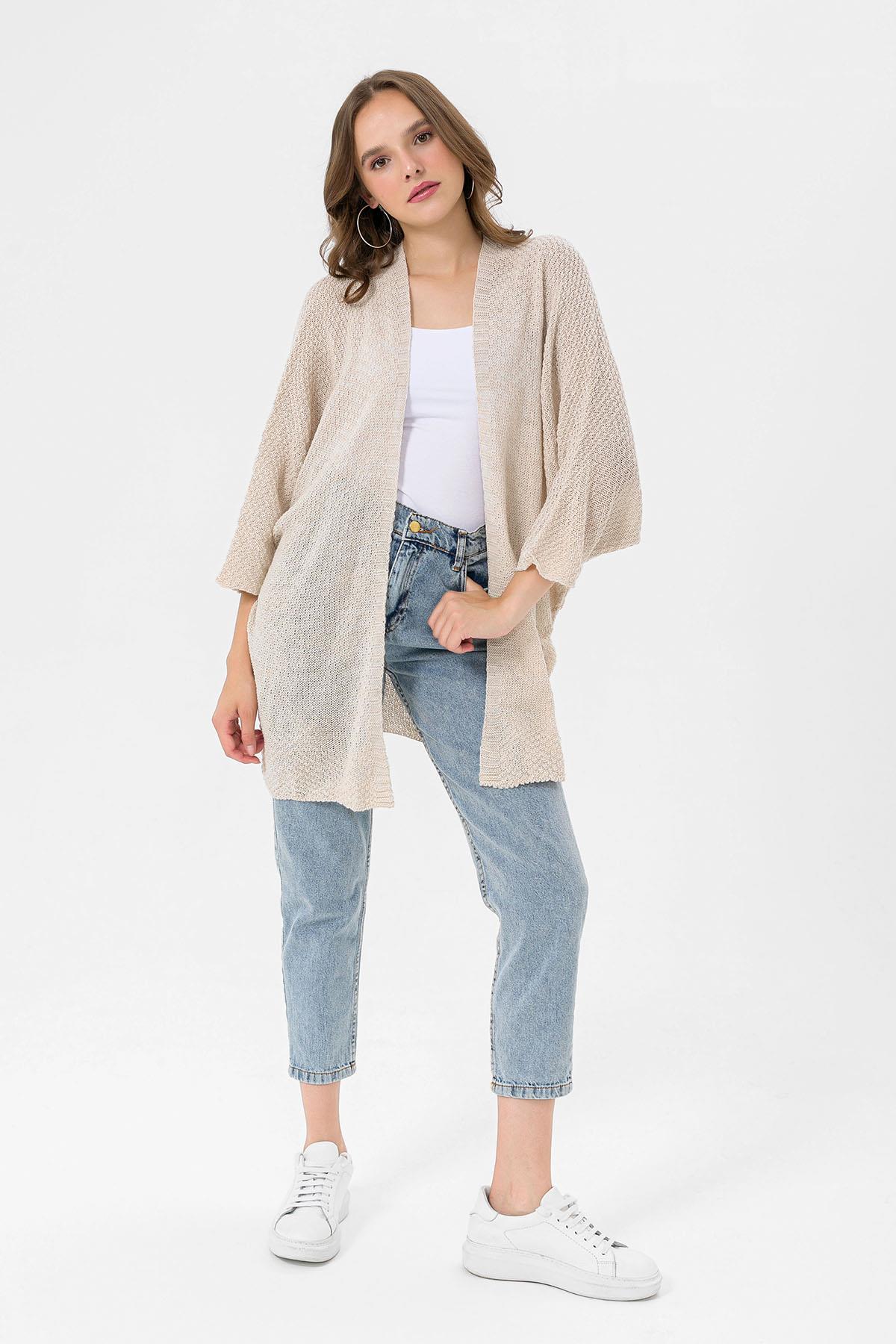 Kadın Önü Açık Oversize Hırka 235075 -