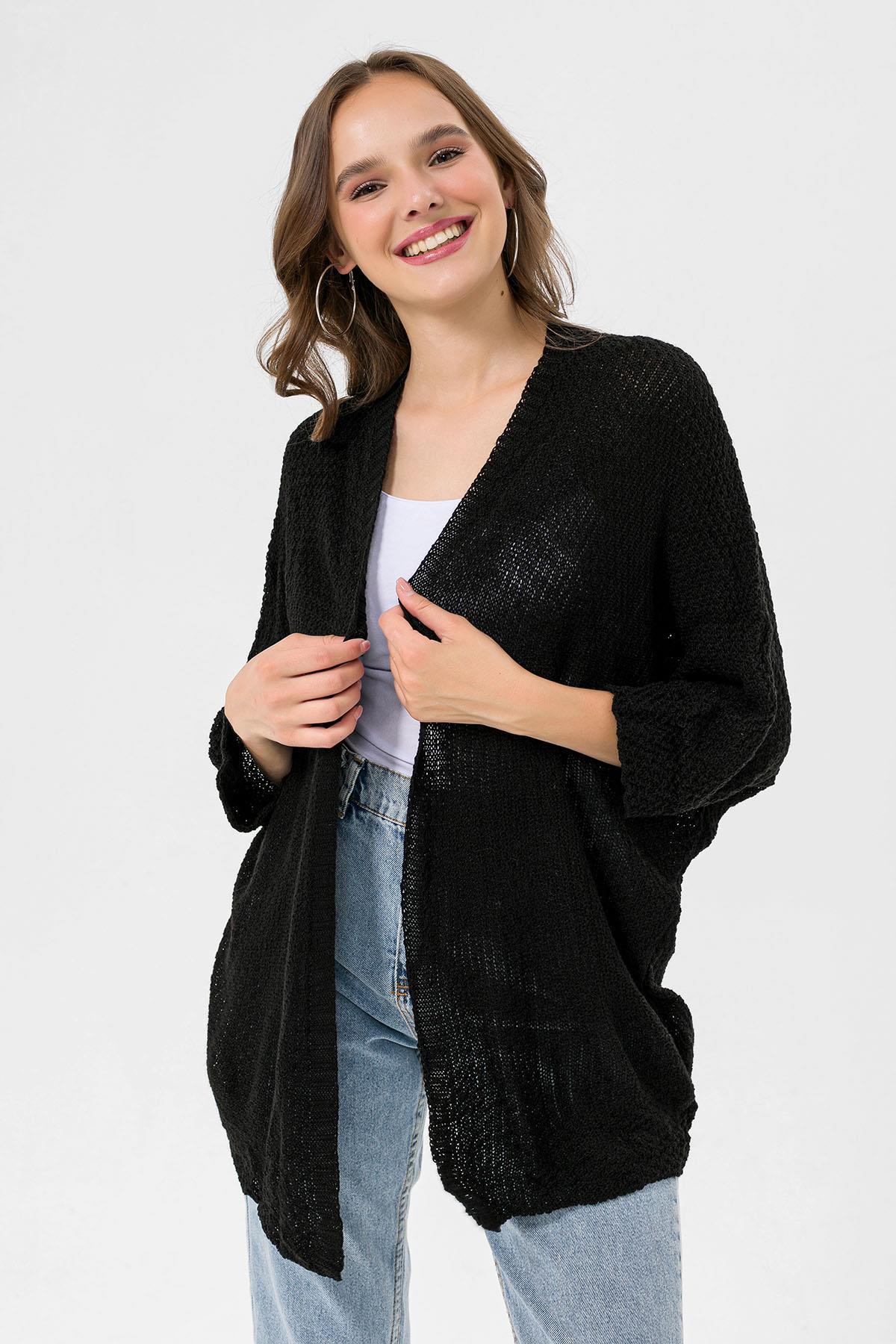 Kadın Önü Açık Oversize Hırka 235075 -
