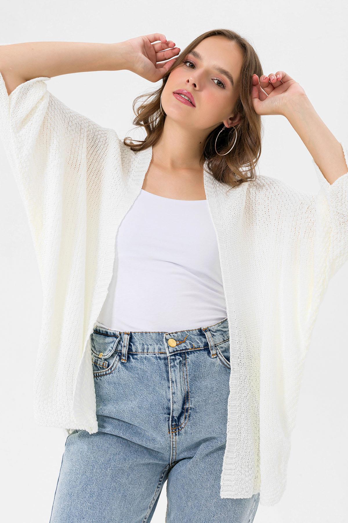 Kadın Önü Açık Oversize Hırka 235075 -