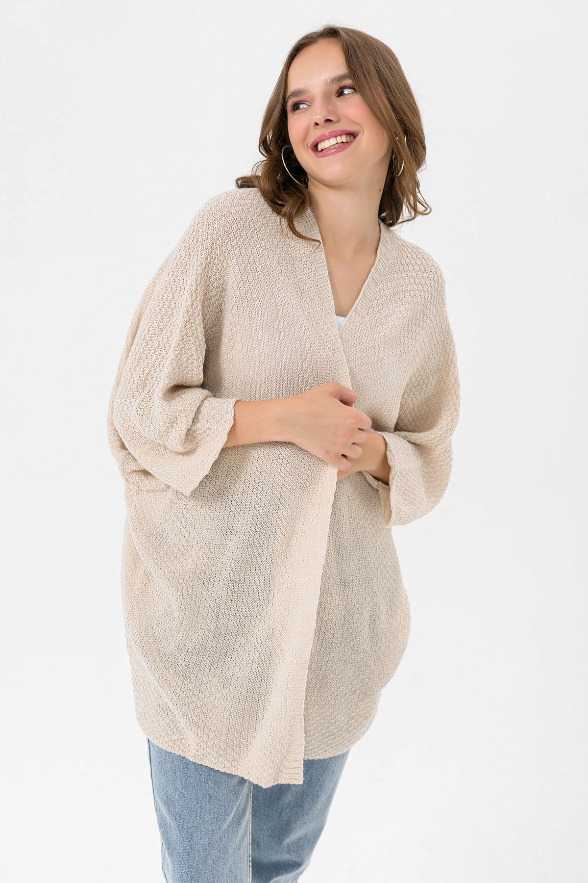 Kadın Önü Açık Oversize Hırka 235075 -